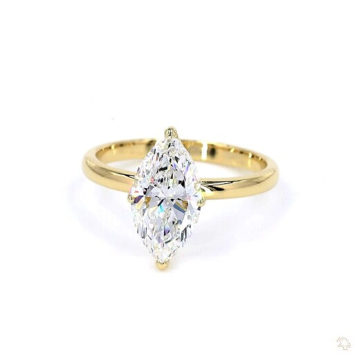 Marquise Cut Lab Grown Diamond Ring (2.02 ct per diamond)