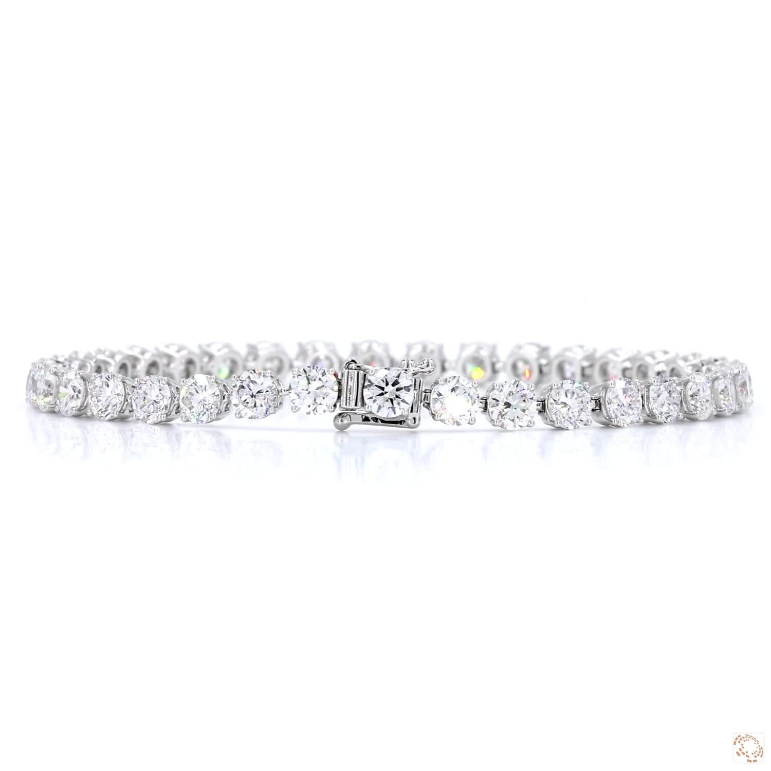 4-Prongs Floating Diamond Tennis Bracelet (7.90 ct. tw.)