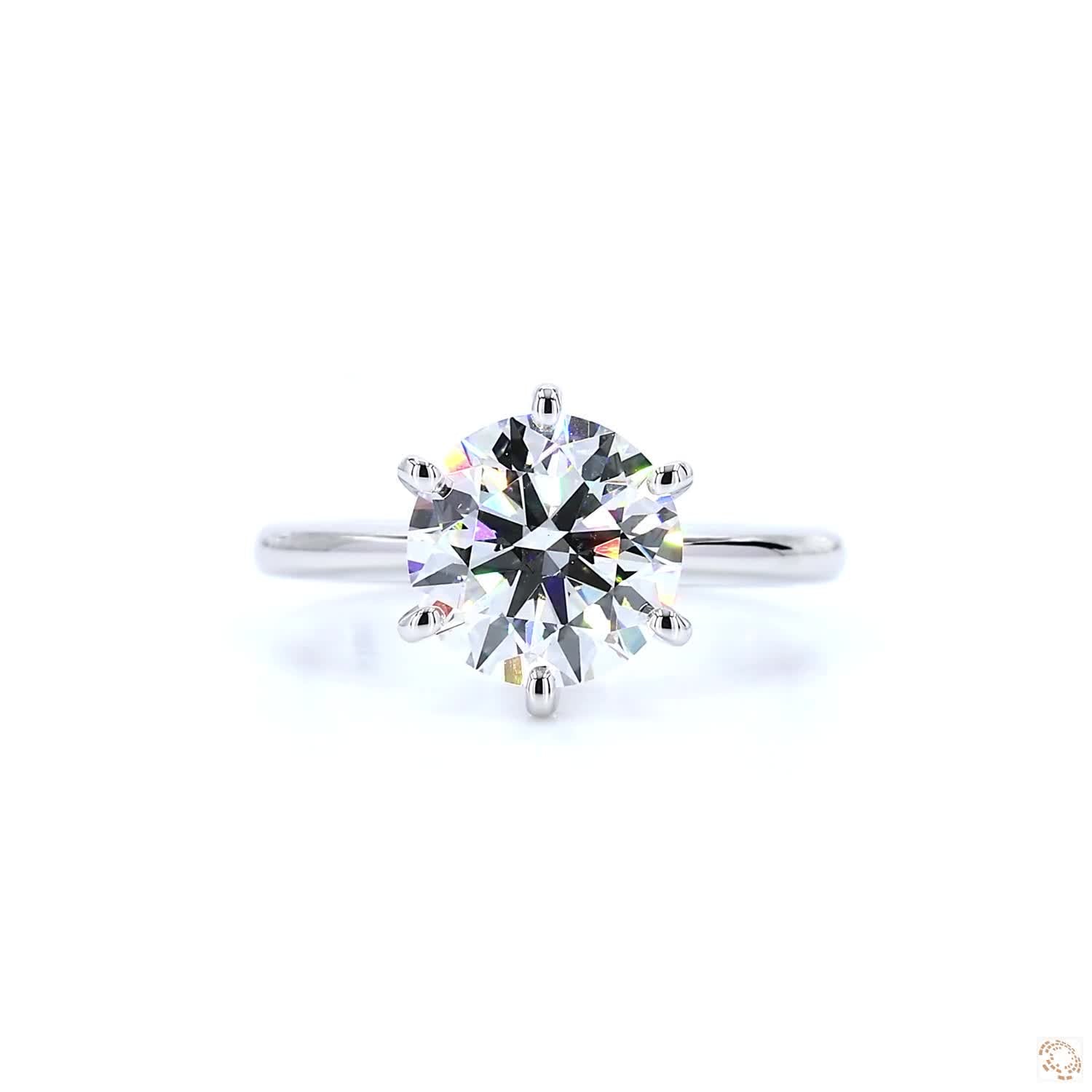 6-Prong Diamond Solitaire Engagement Ring ( 2.5 ct )