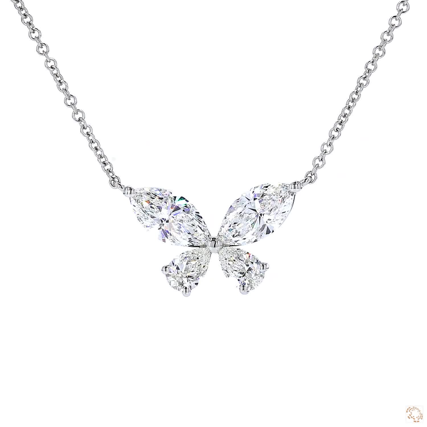 Butterfly Lab-Grown Diamond Pendant