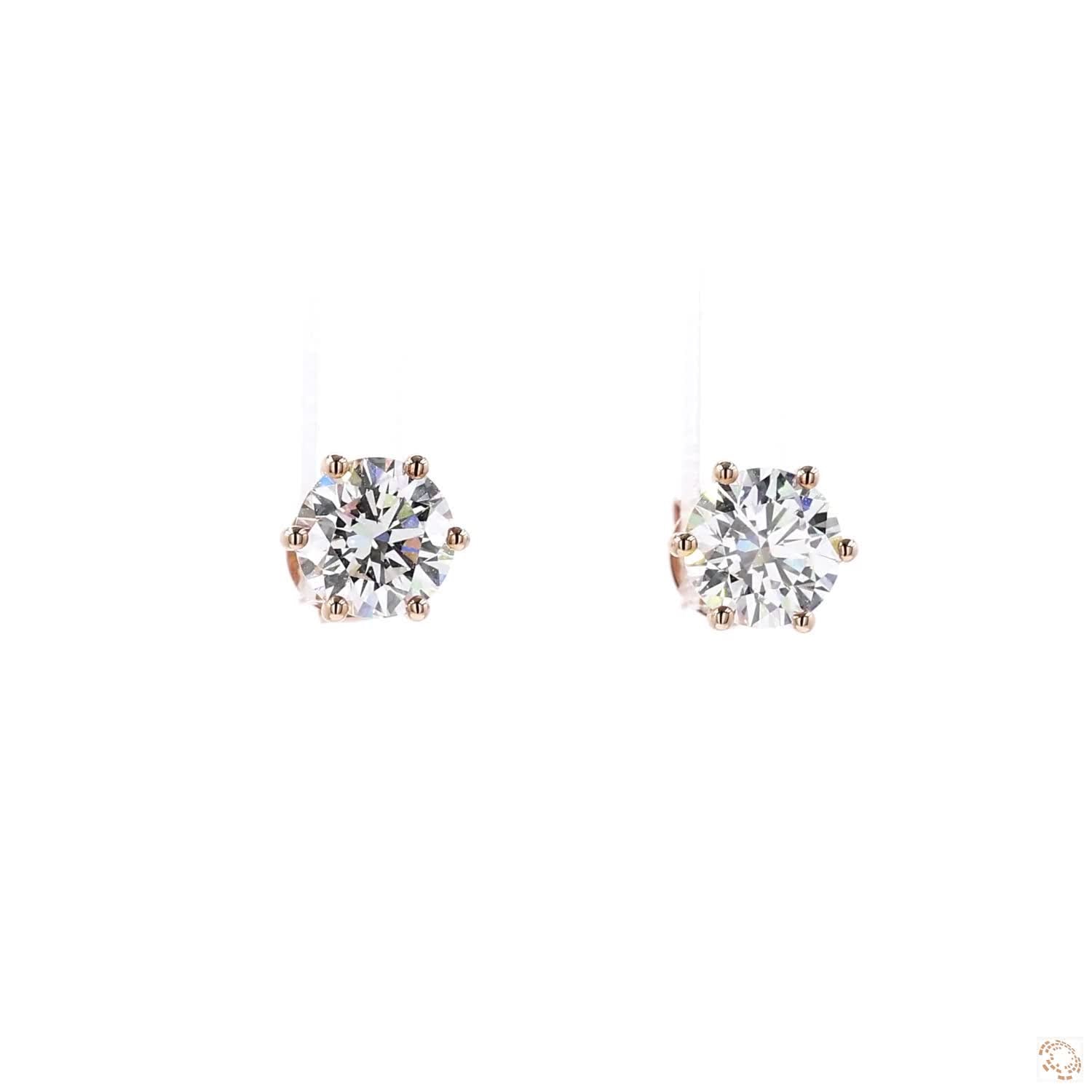 6-Prong Diamond Stud Earrings (1 ct. per diamond)