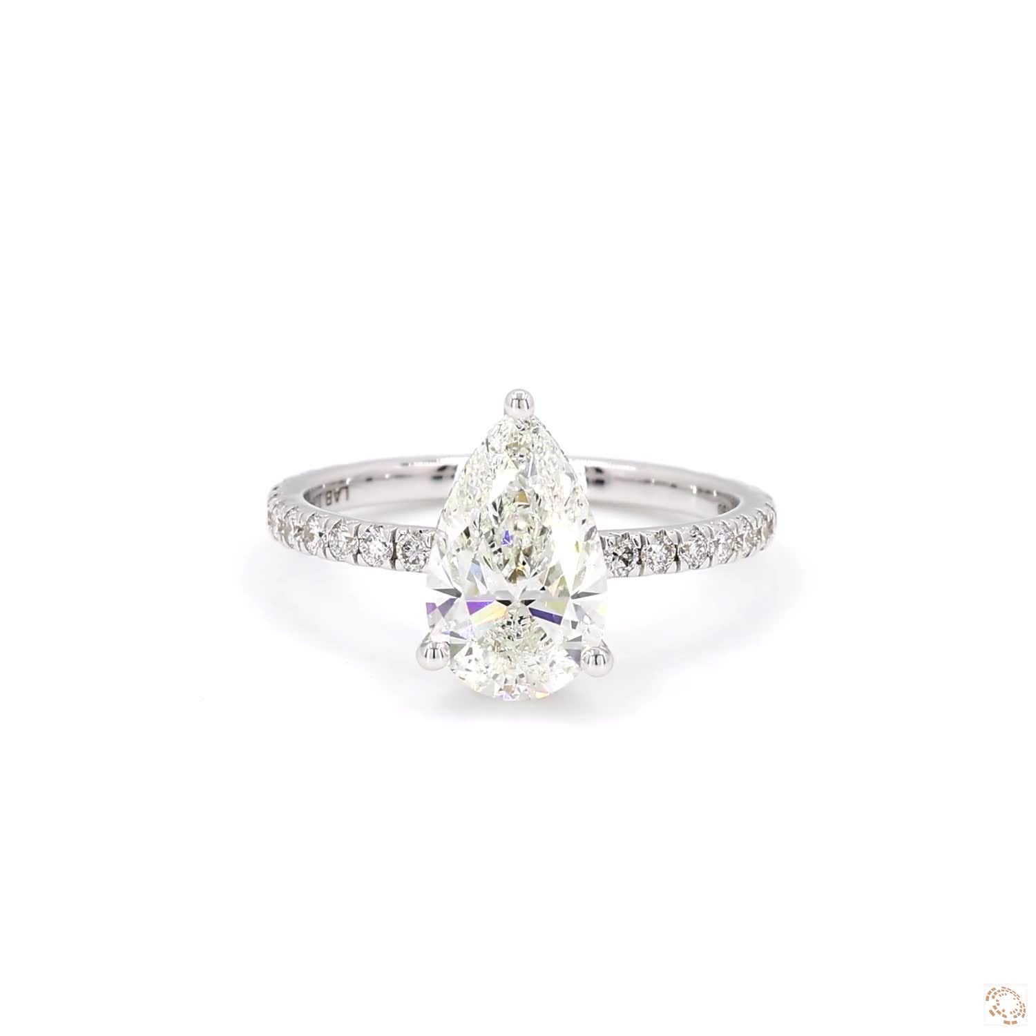 Pear Solitaire Diamond Engagement Ring