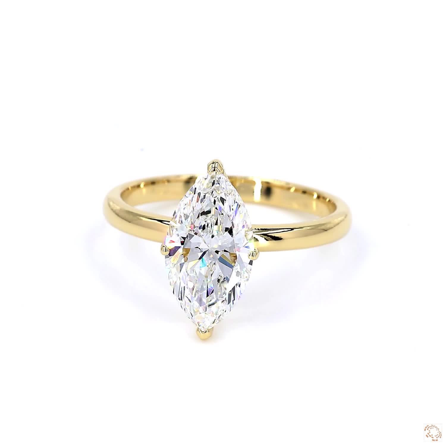 Marquise Cut Lab Grown Diamond Ring (2.02 ct per diamond)