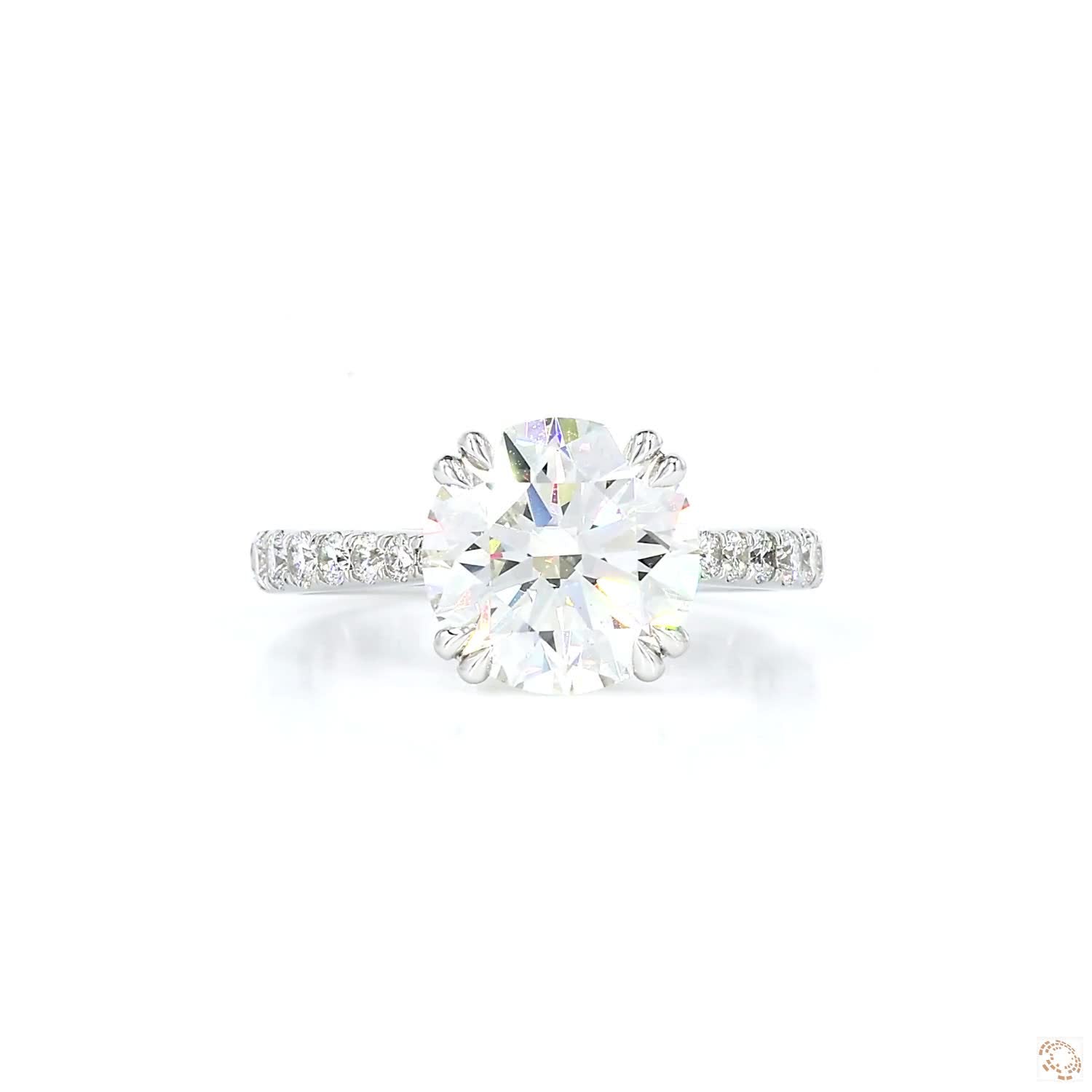 Double Prong Solitaire Diamond Engagement Ring