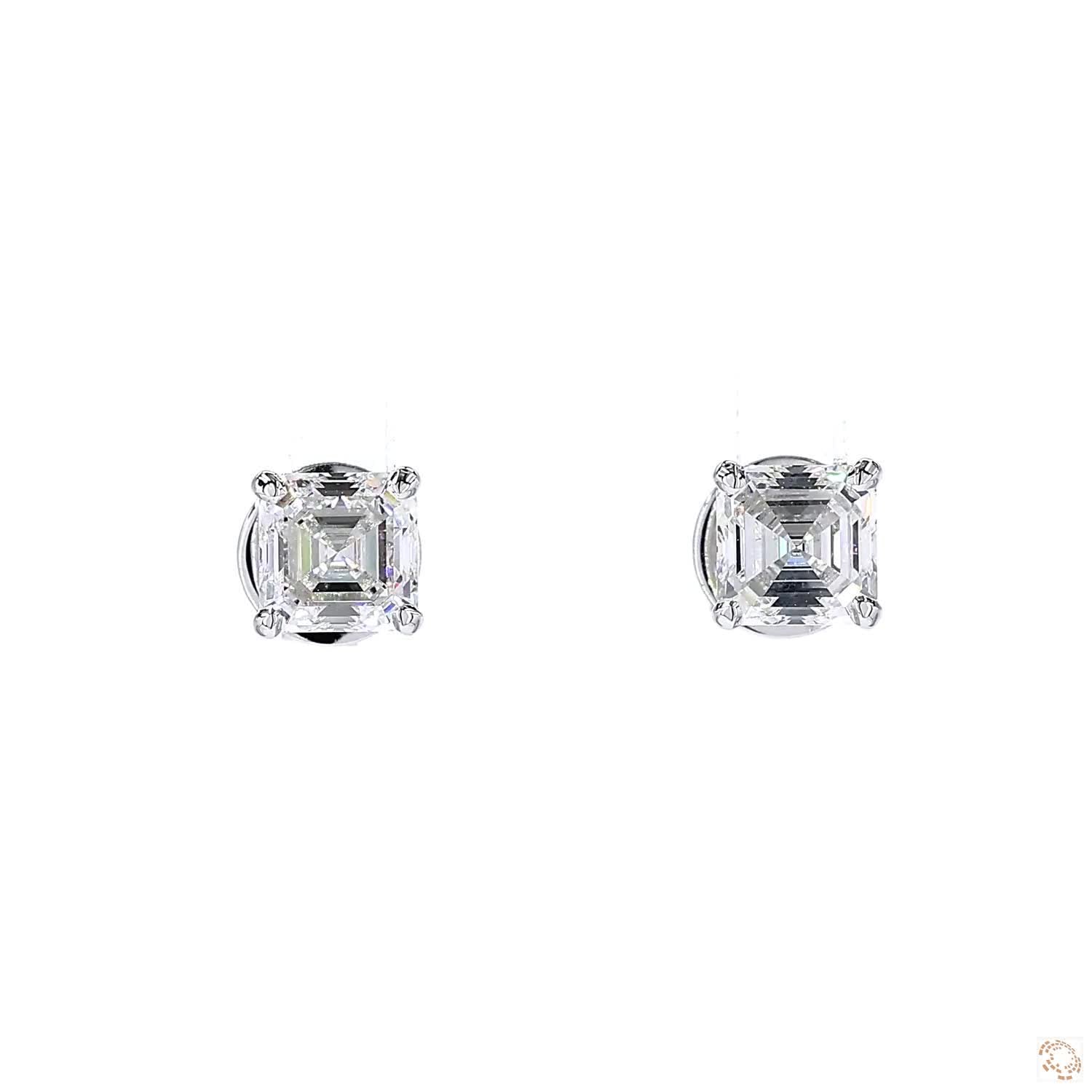 Asscher Diamond Stud Earrings (1 ct. per diamond)