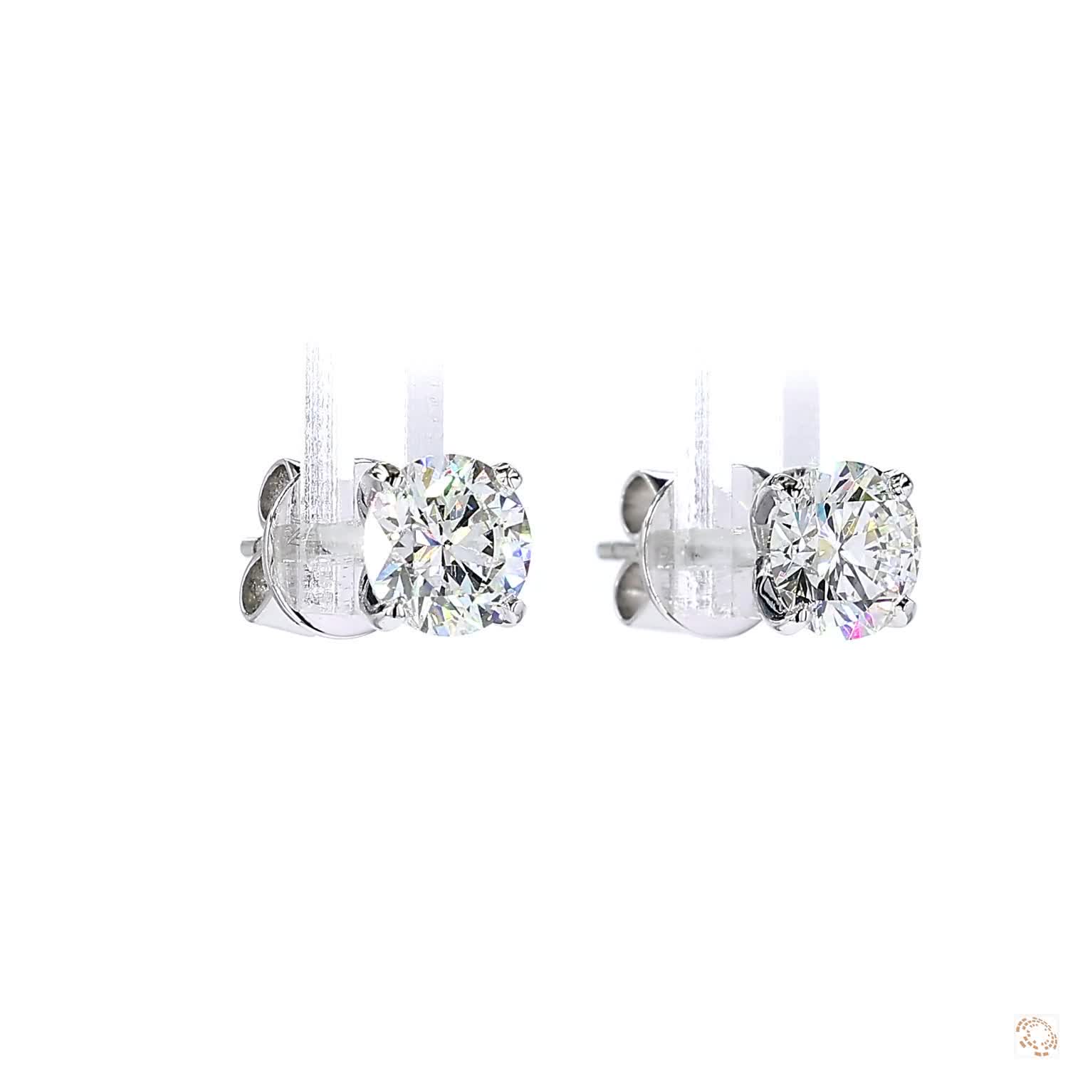 4-Prong Diamond Stud Earrings (1.5 ct. per diamond)