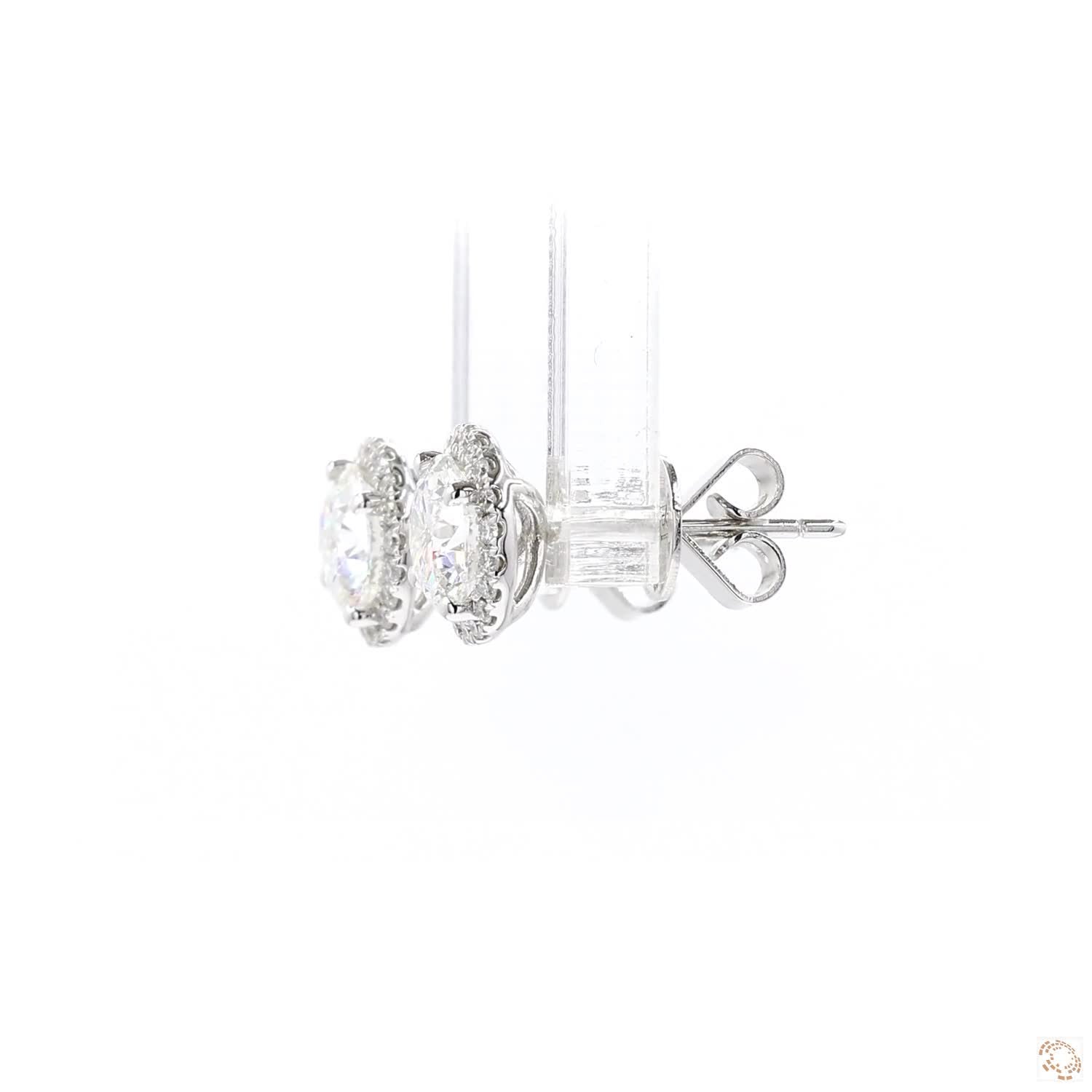 Diamond Stud Earrings with Halo (1 ct. per diamond)