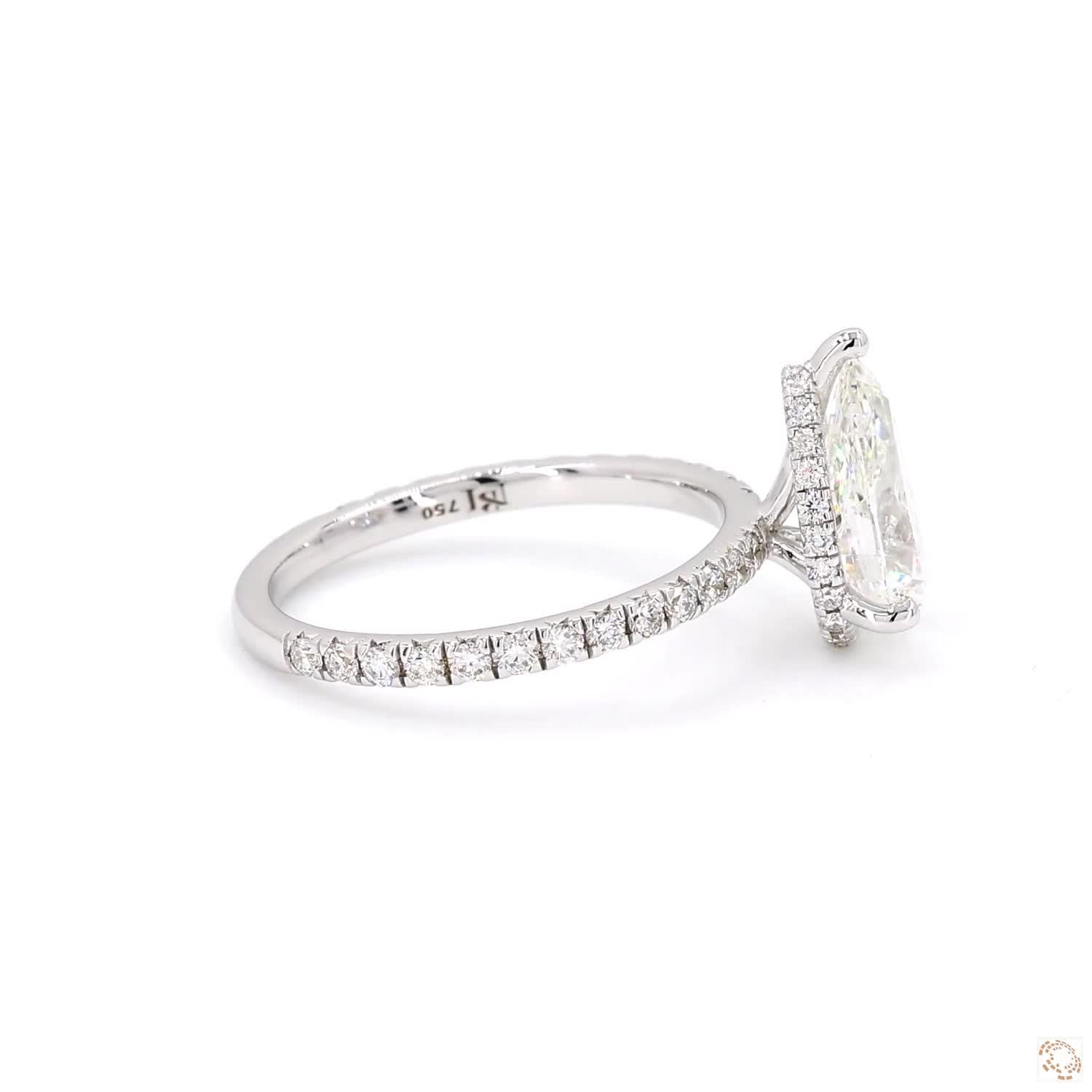 Pear Solitaire Diamond Engagement Ring