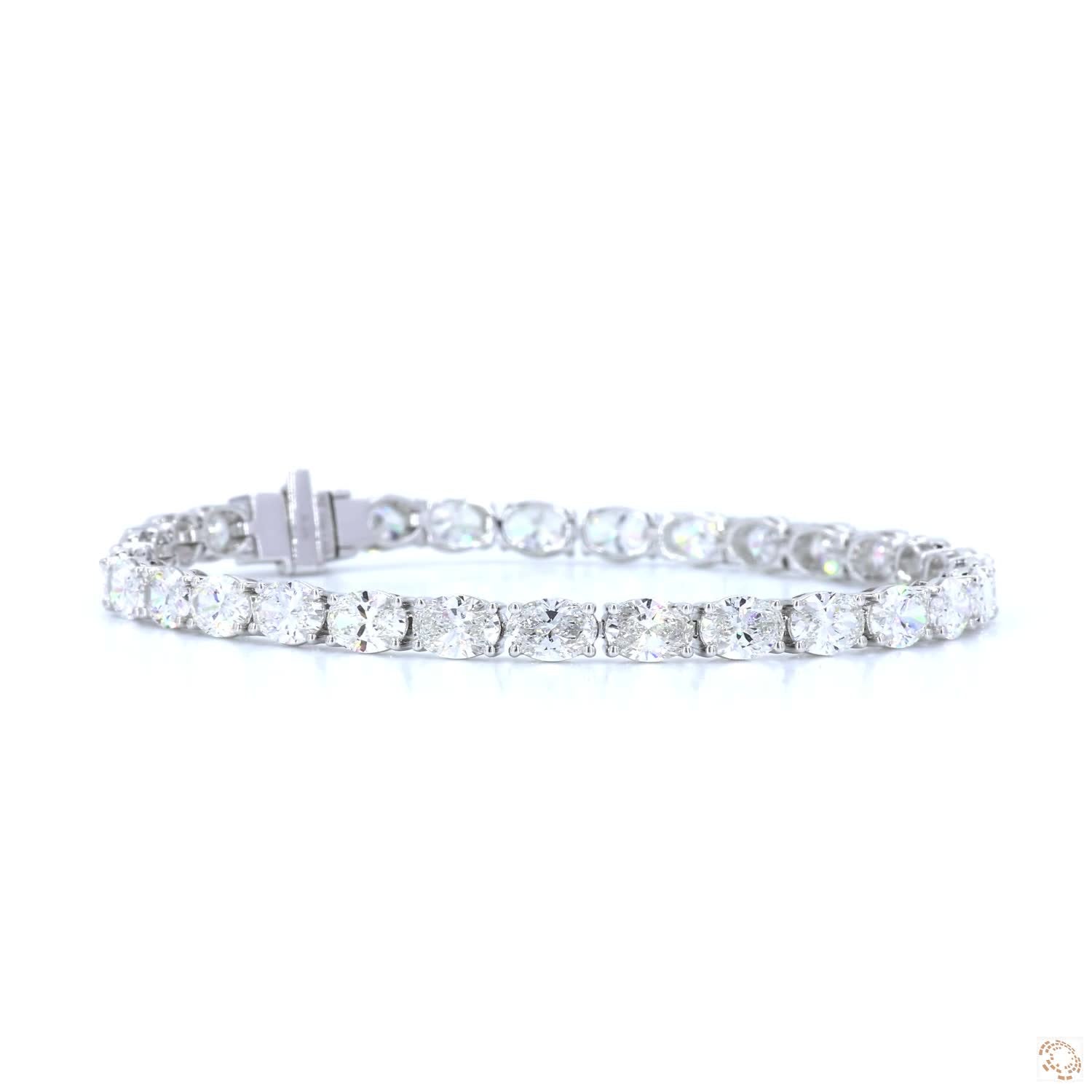 East-West Oval Diamond Tennis Bracelet (0.30ct Per Diamond)