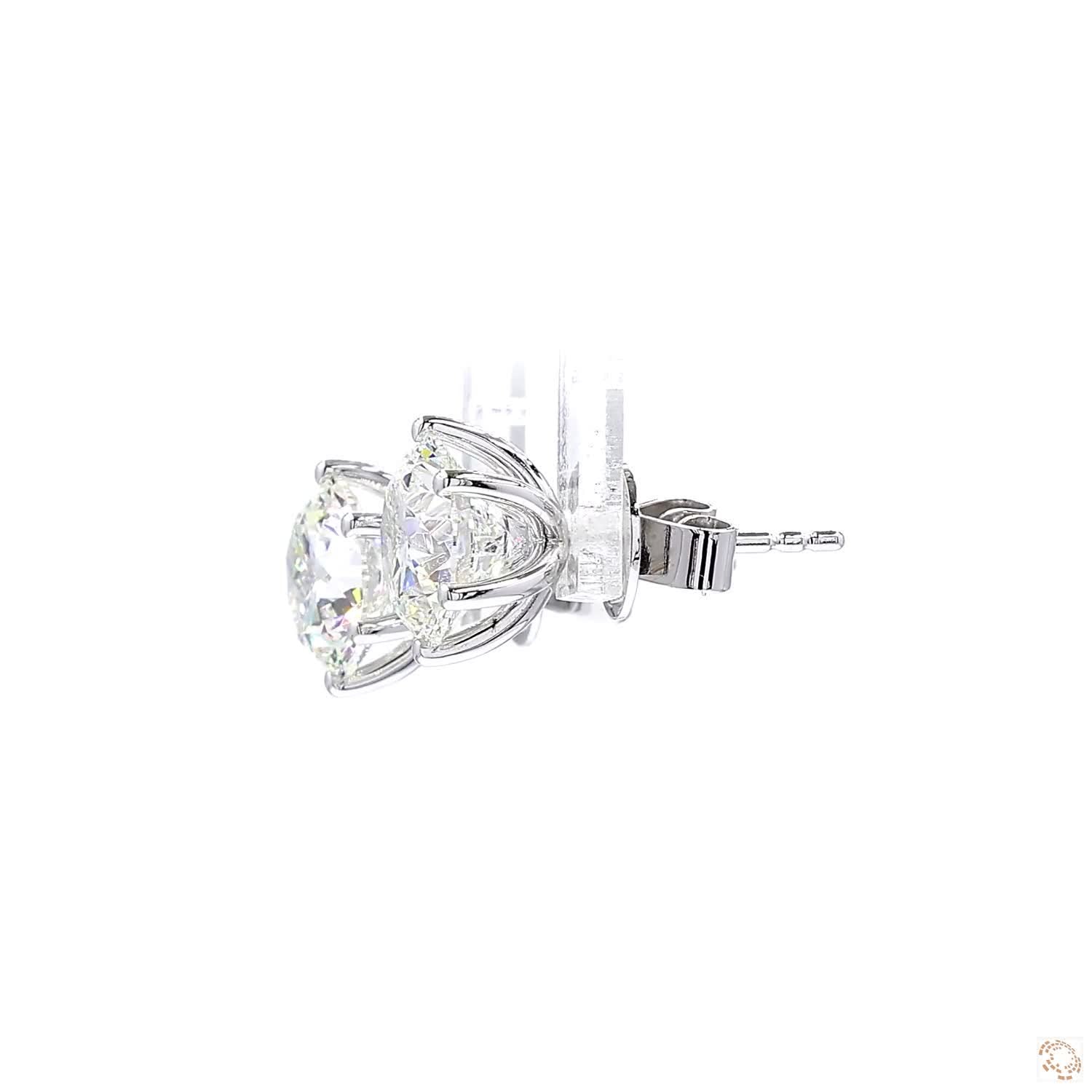 6-Prong Diamond Stud Earrings (2.5 ct. per diamond)