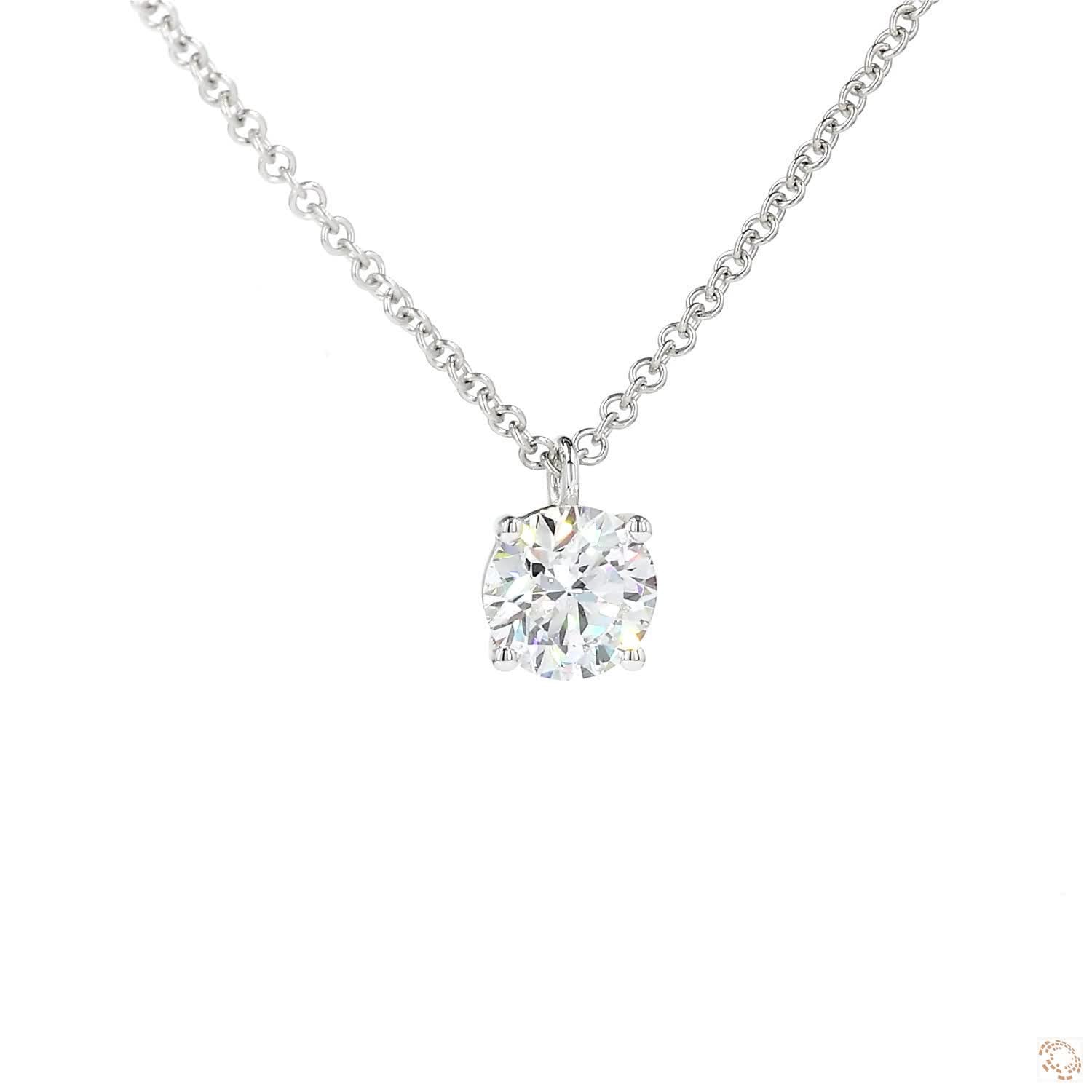 Round Diamond Solitaire Pendant (0.63 ct. per diamond)