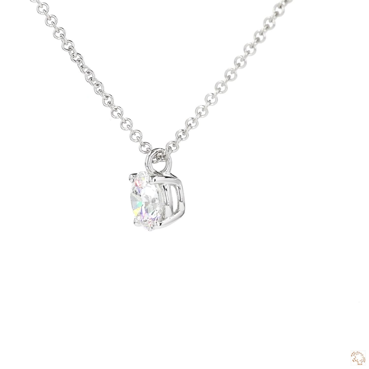 Round Diamond Solitaire Pendant (0.63 ct. per diamond)