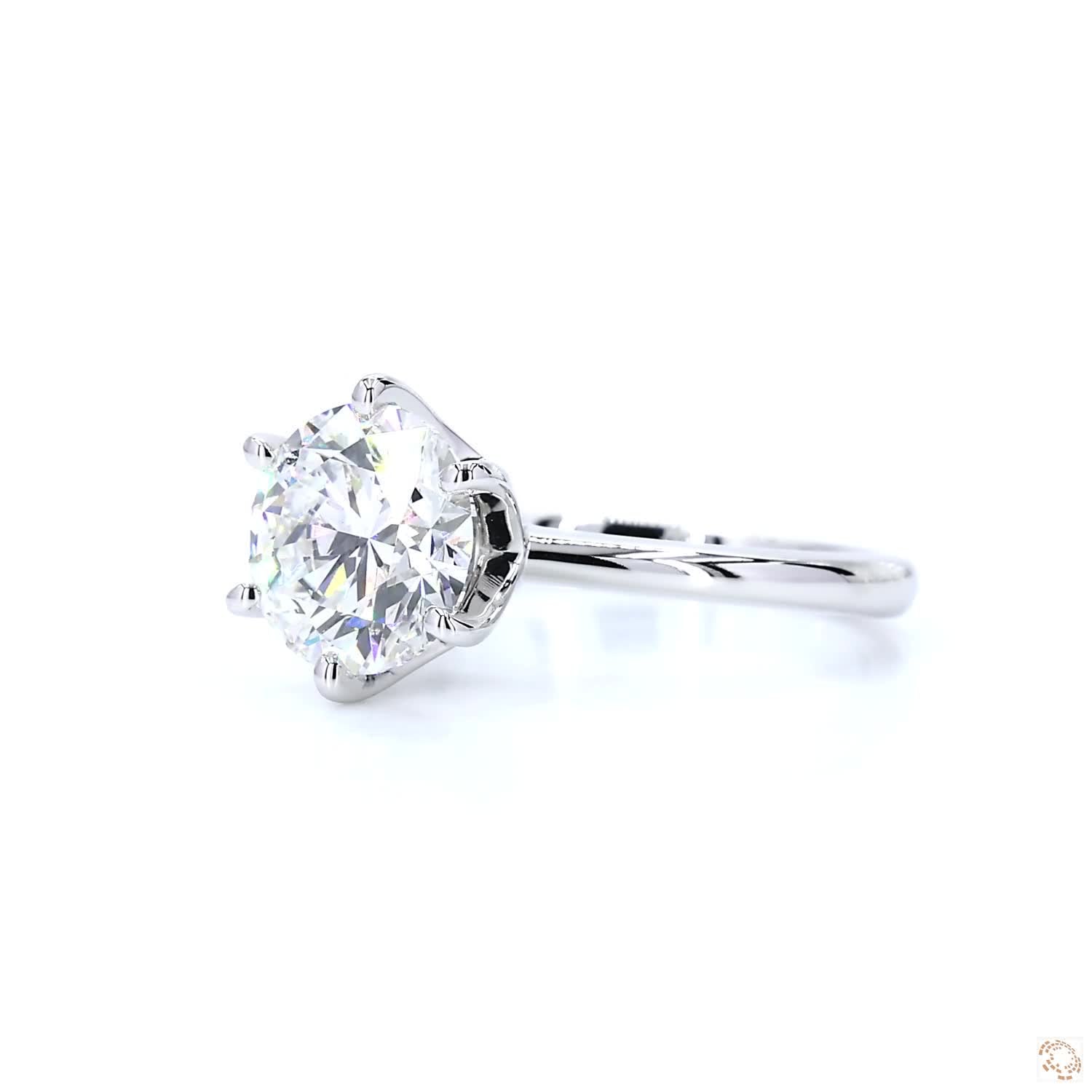 6-Prong Diamond Solitaire Engagement Ring ( 2.5 ct )