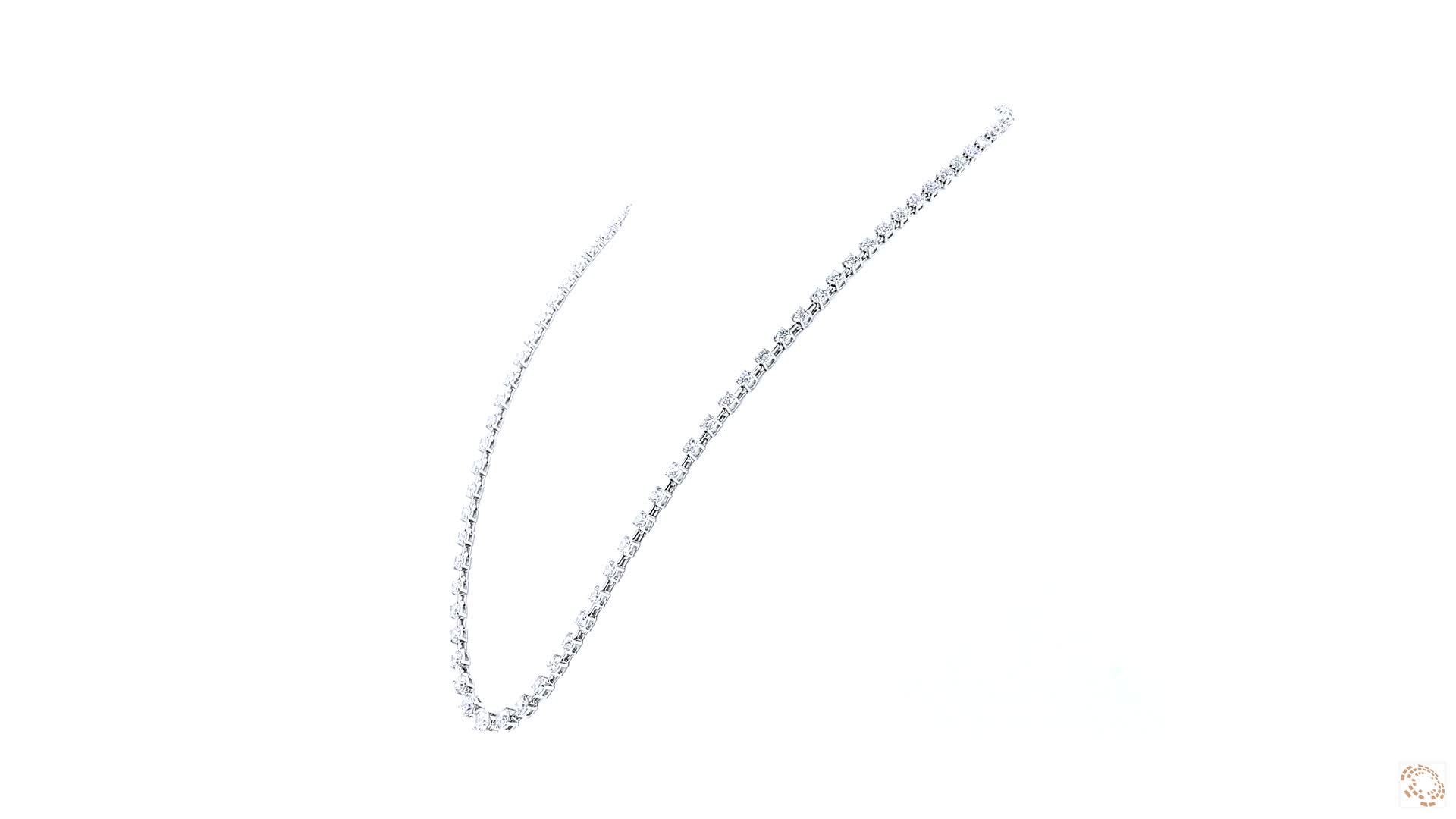Round Brilliant Diamond Graduated Tennis Necklace (0.10 ct-0.30ct per diamond)