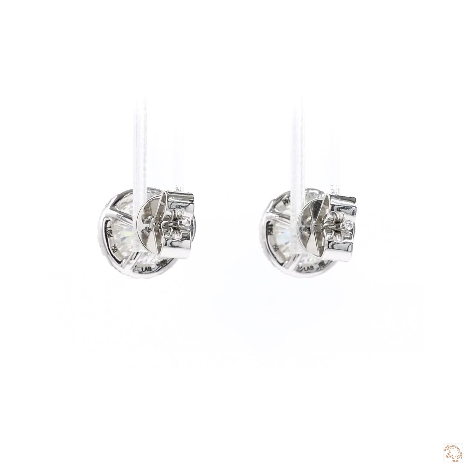 Diamond Stud Earrings with Halo (1 ct. per diamond)