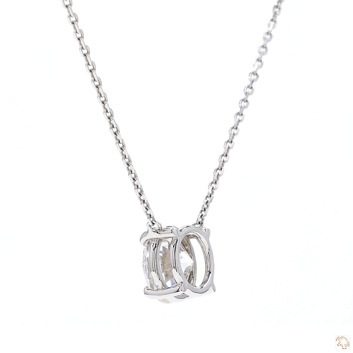 Round Shape Diamond Solitaire Pendant (2.66 ct. per diamond)