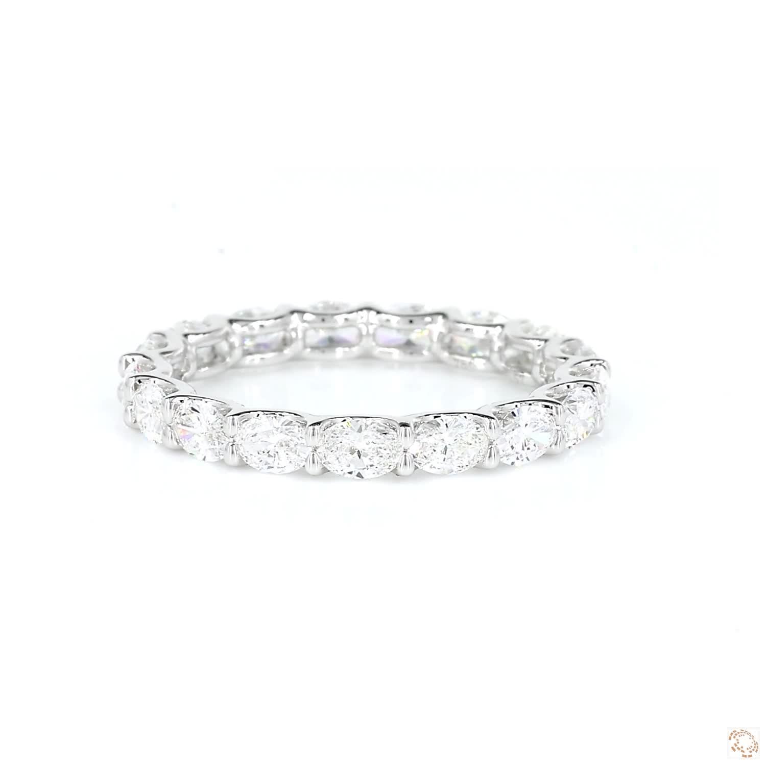East West Oval Diamond Eternity Band (0.1 ct. per diamond)