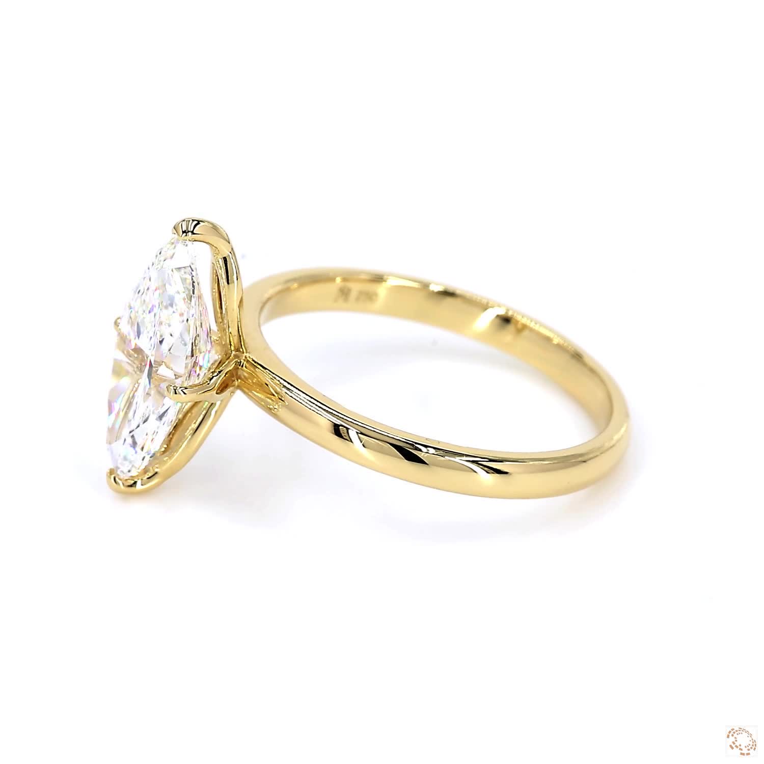 Marquise Cut Lab Grown Diamond Ring (2.02 ct per diamond)