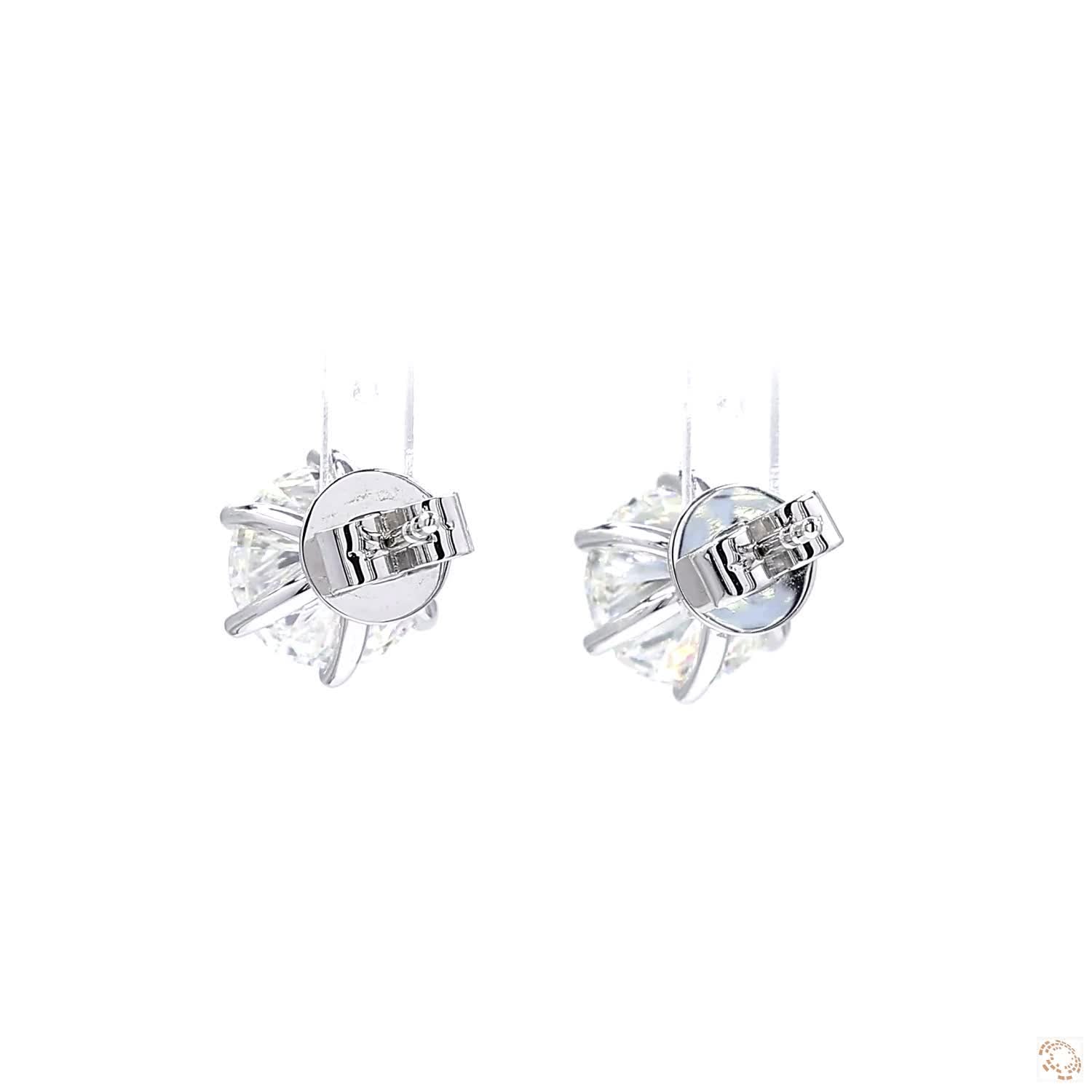 6-Prong Diamond Stud Earrings (2.5 ct. per diamond)