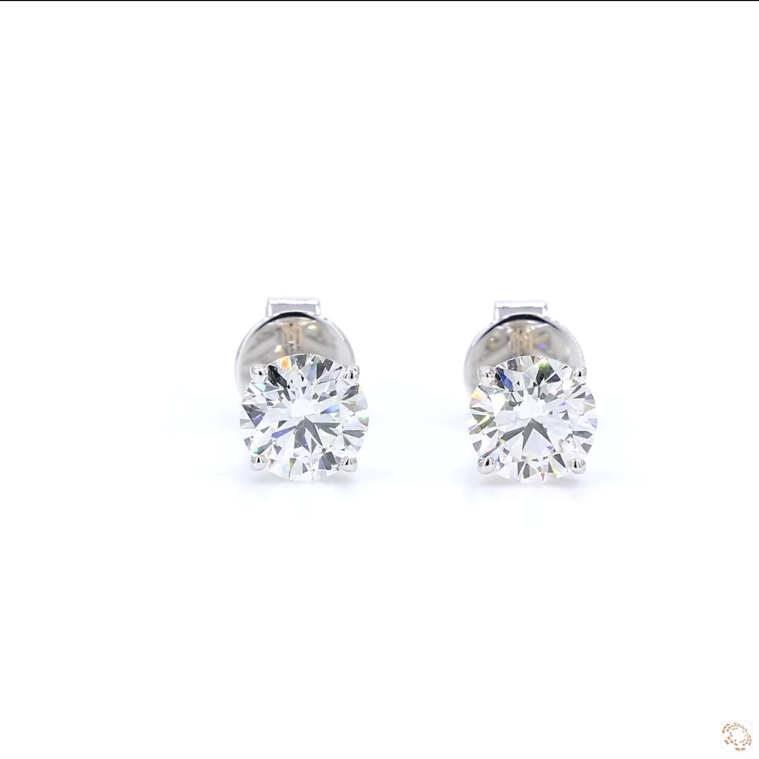 4-Prong Diamond Stud Earrings (0.5 ct. per diamond)