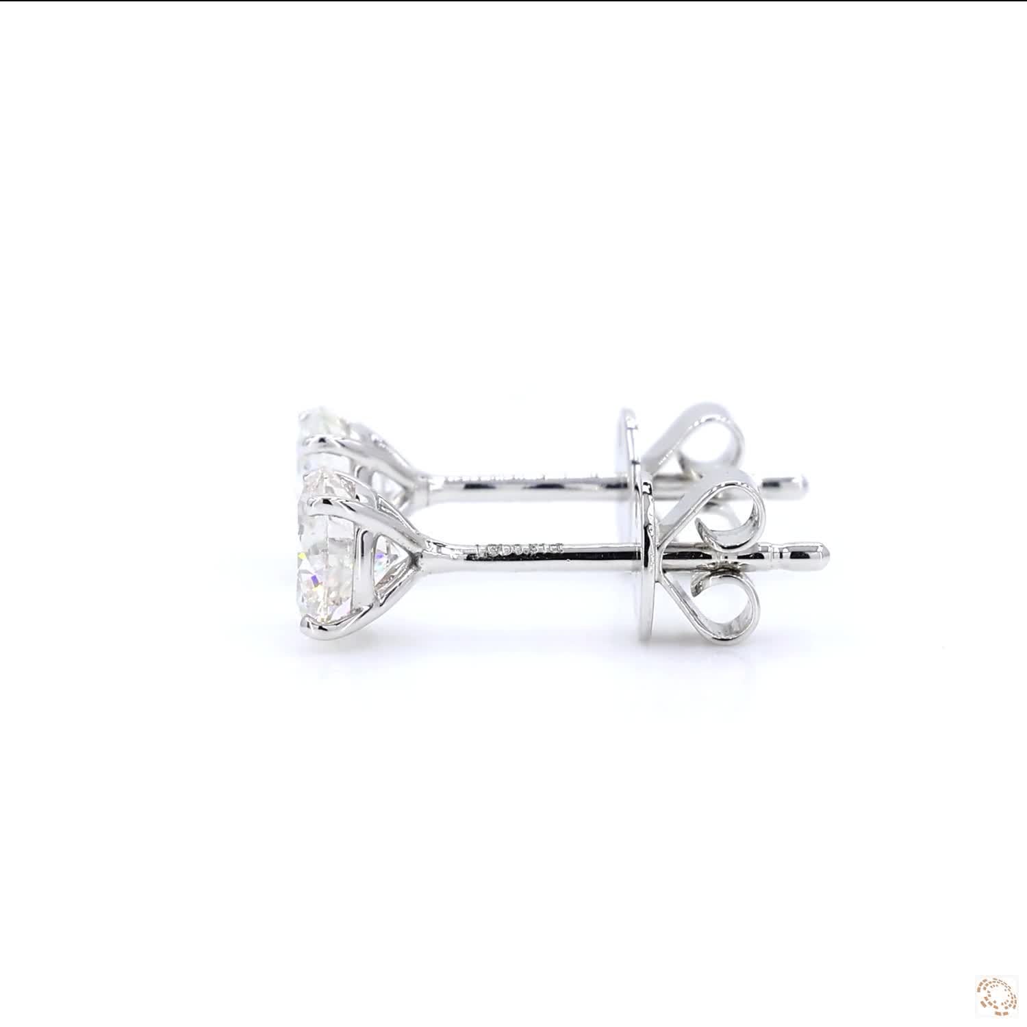 4-Prong Diamond Stud Earrings (0.5 ct. per diamond)