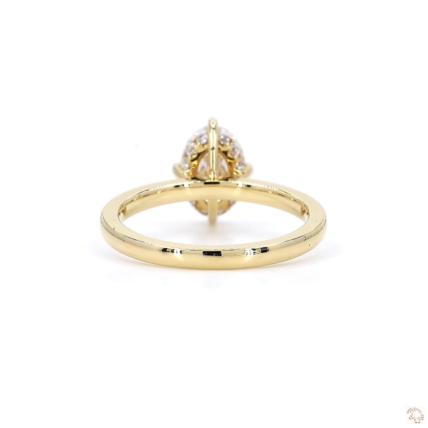 Oval Diamond & Hidden Halo Engagement Ring