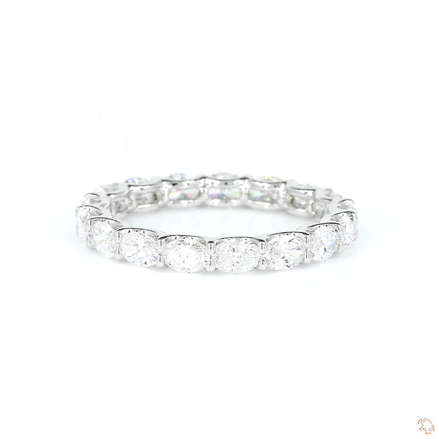 East West Oval Diamond Eternity Band (0.1 ct. per diamond)