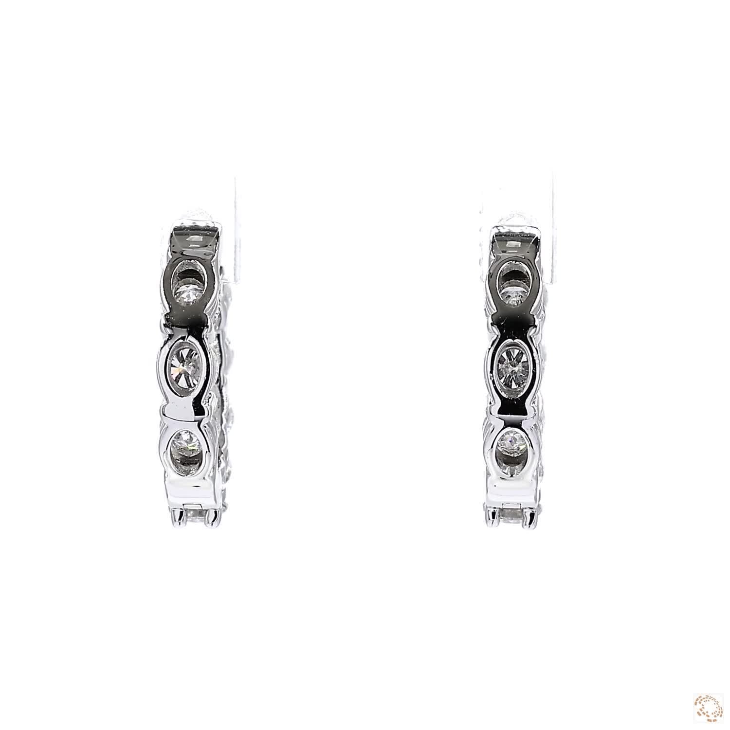 Inside Out Diamond Hoop Earrings (0.10 ct. per diamond)