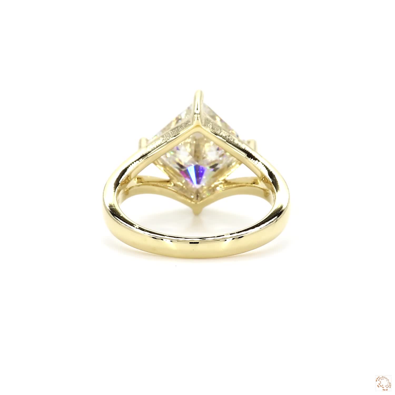 Split Shank Princess Cut Diamond Ring