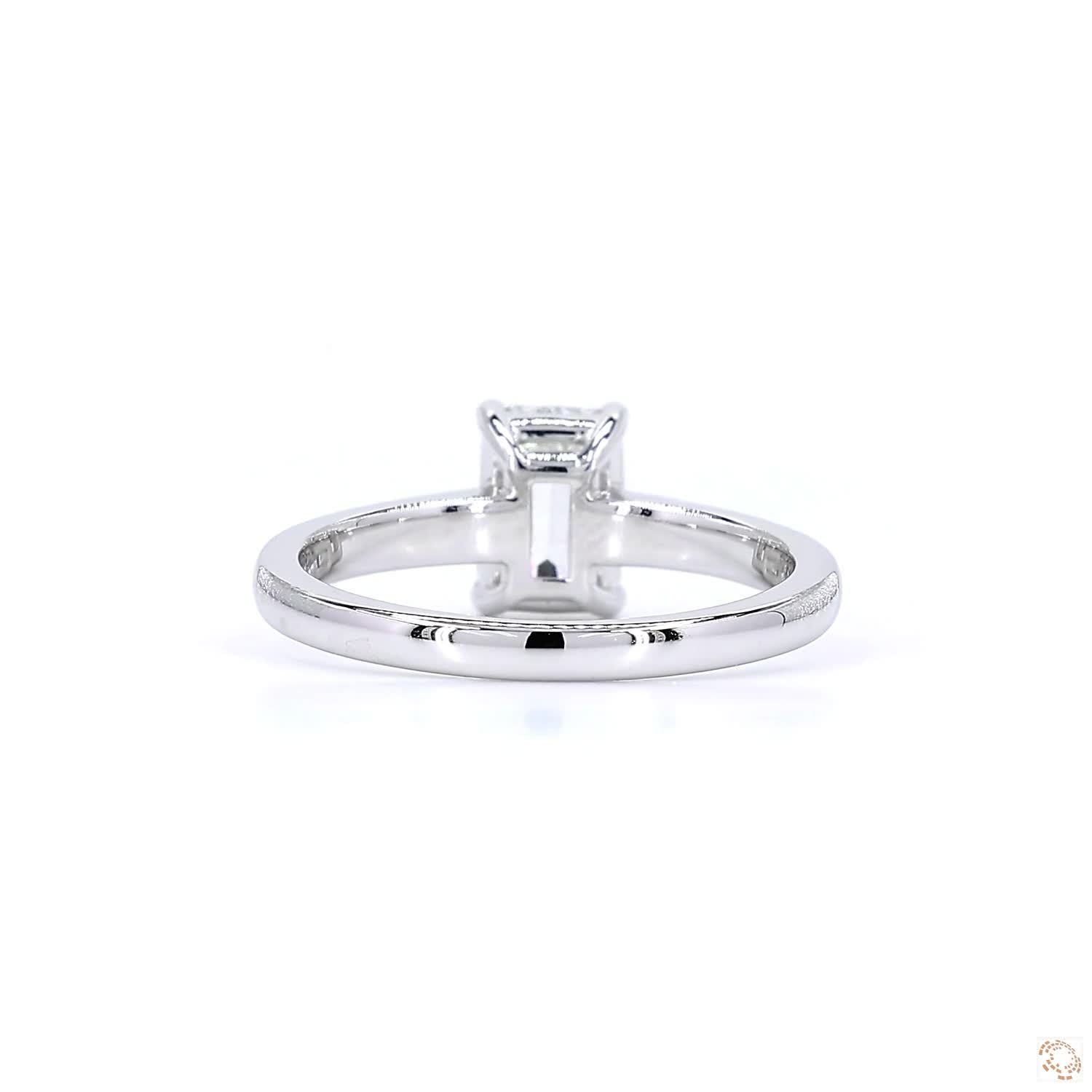 Criss-Cut Solitaire Lab Grown Diamond Engagement Ring (1ct per diamond)