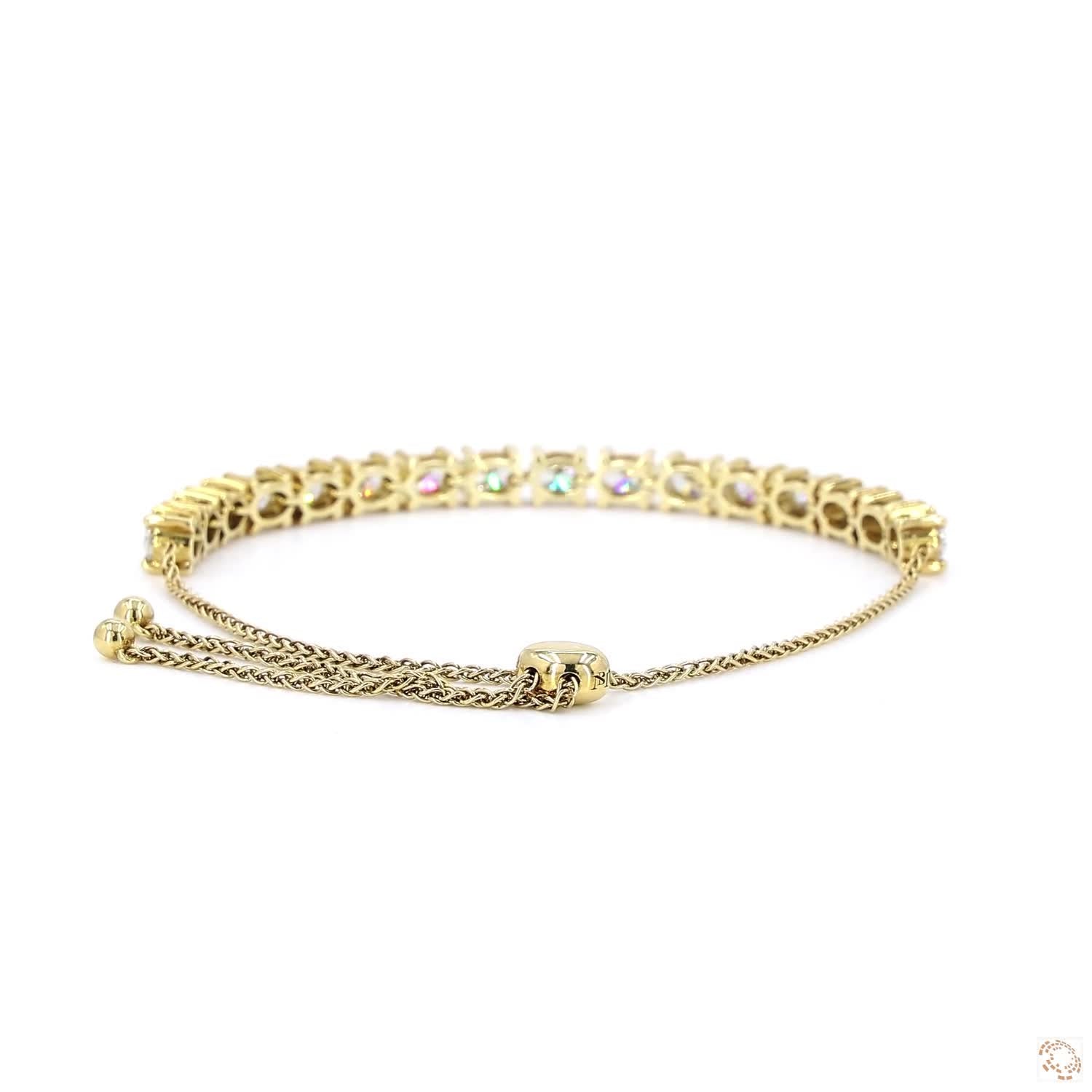 Oval Shape Diamond Sliding Bracelet