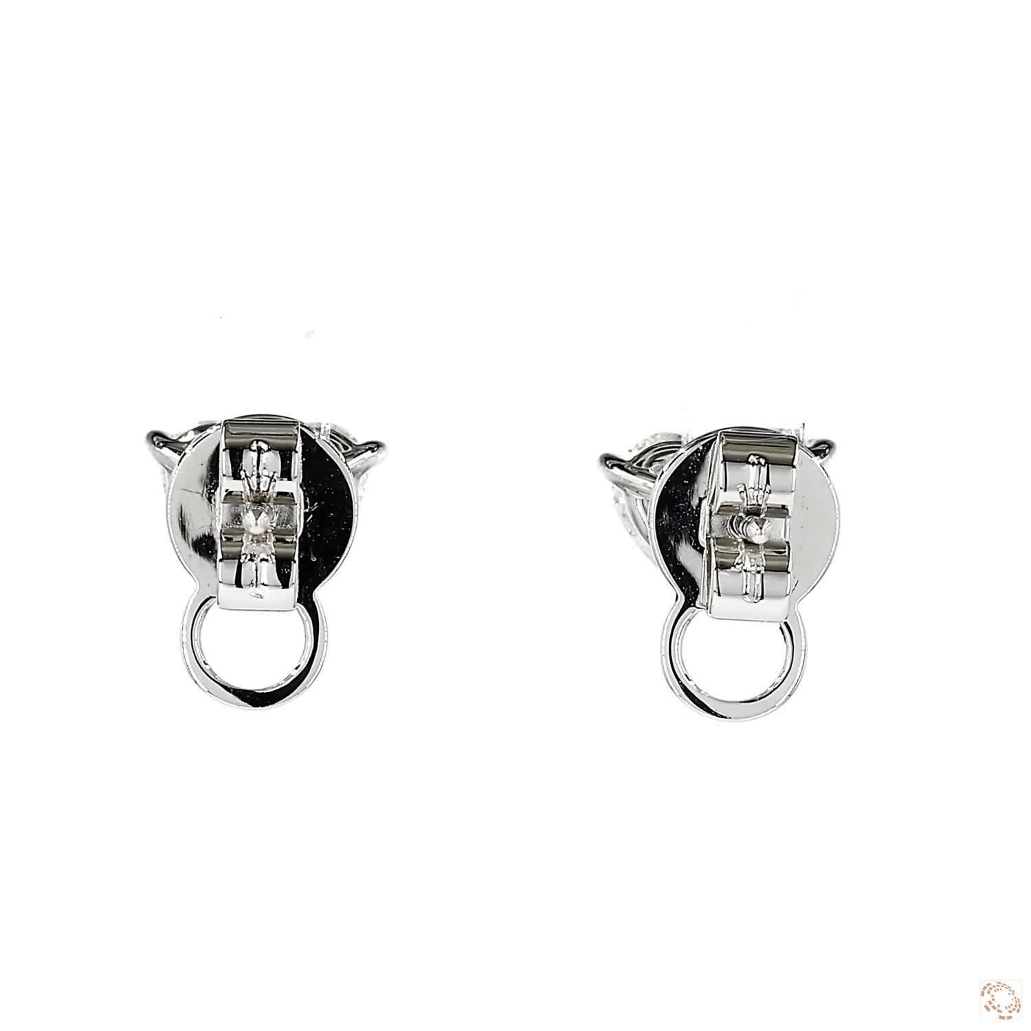 Heart Shaped Diamond Stud Earrings (1 carat per diamond)