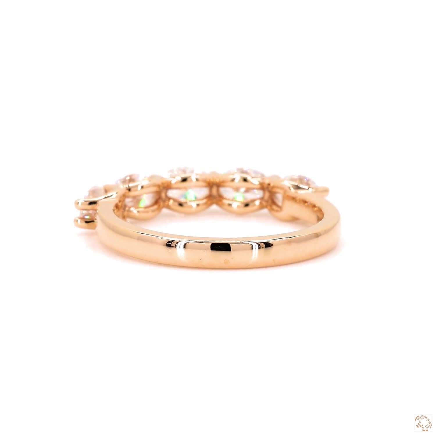 U -Prong Oval Shaped Diamond Eternity Ring