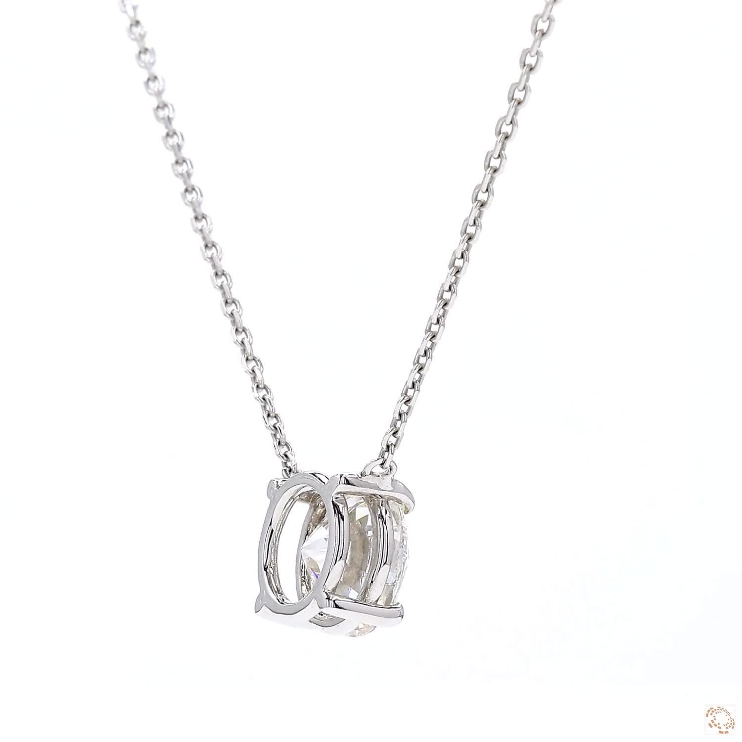 Round Shape Diamond Solitaire Pendant (2.66 ct. per diamond)
