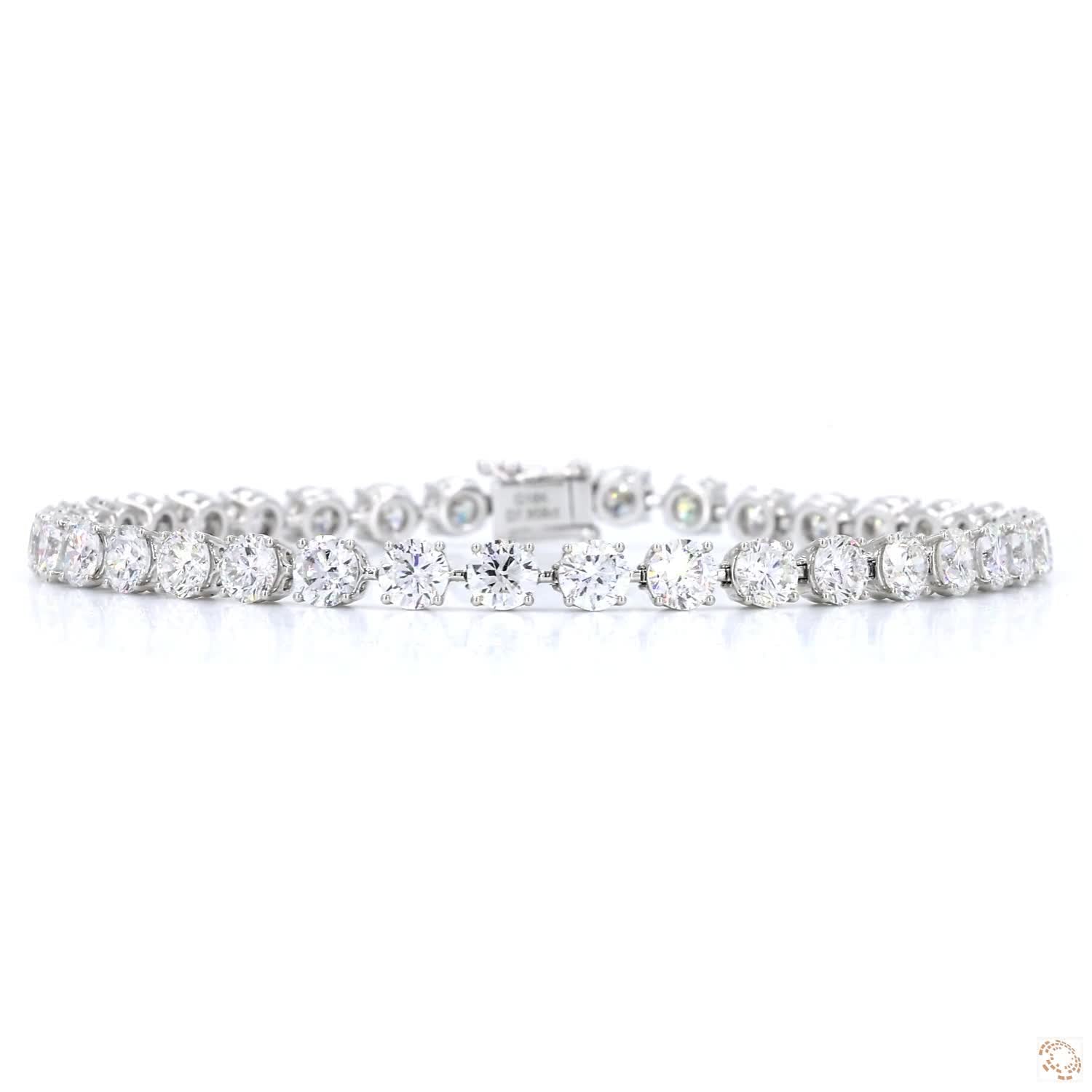 4-Prongs Floating Diamond Tennis Bracelet (7.90 ct. tw.)