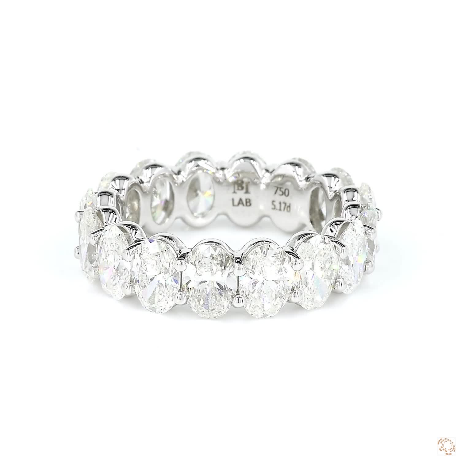Oval Shape Diamond Eternity Band (0.30 per diamond)