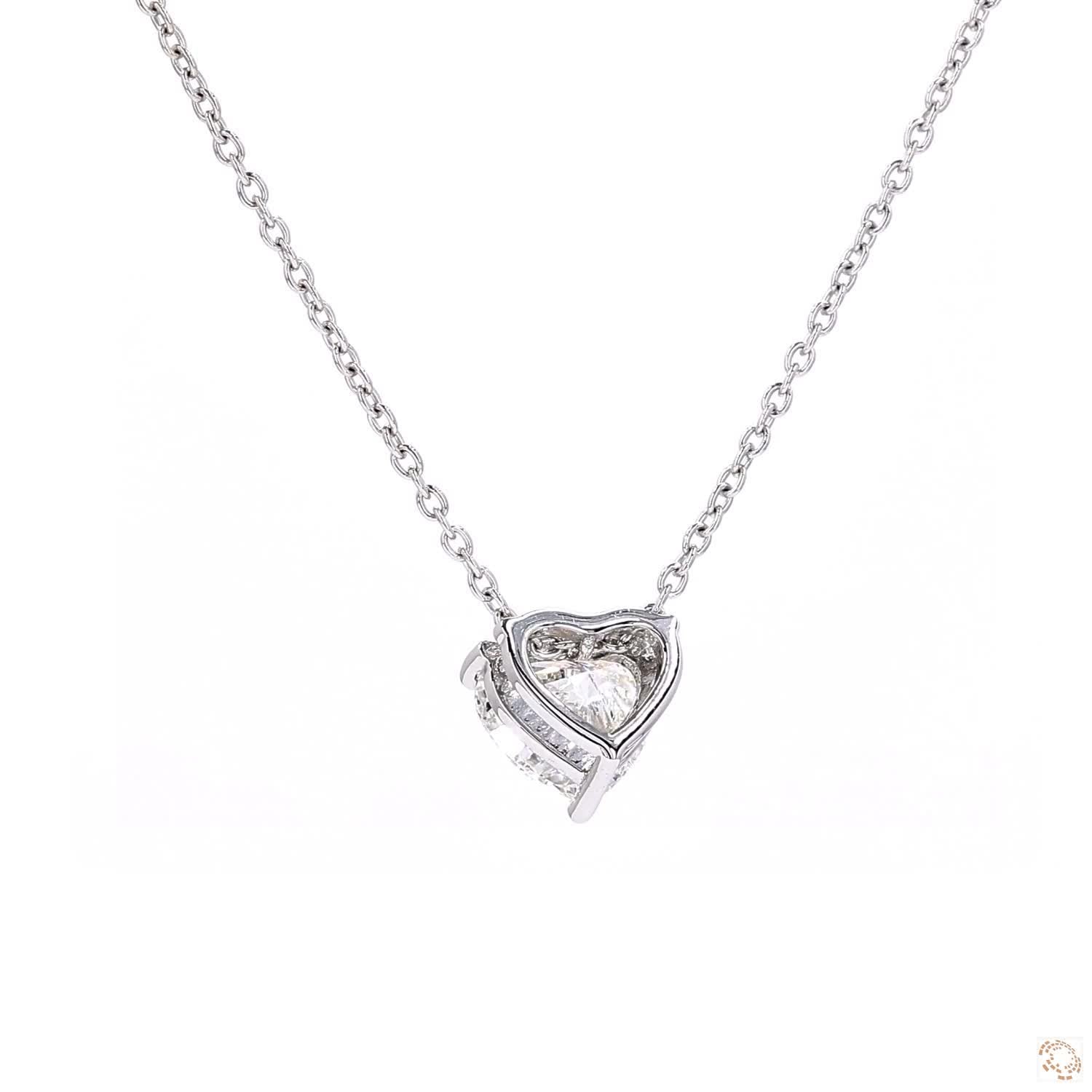 Heart Shape Diamond Pendant (1.18 ct. per diamond)