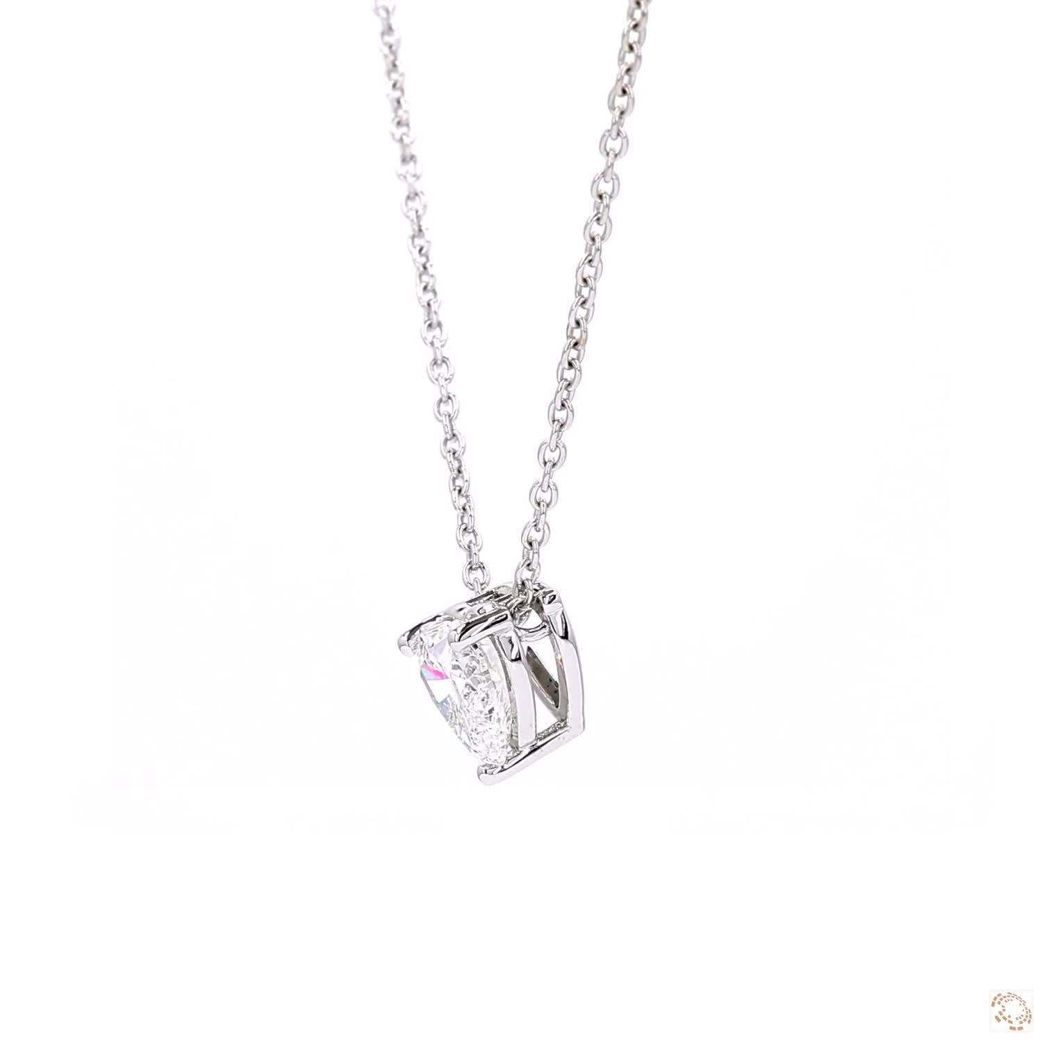 Heart Shape Diamond Pendant (1.18 ct. per diamond)