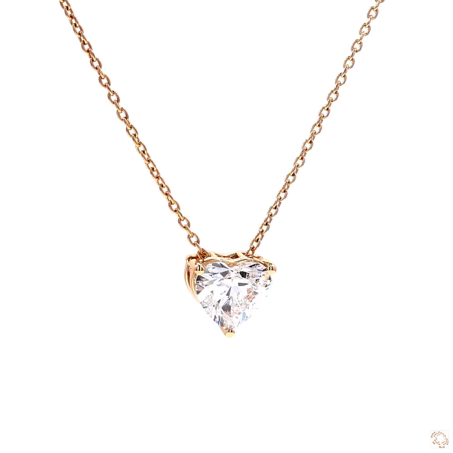 Heart Shape Diamond Pendant (1.25 ct. per diamond)