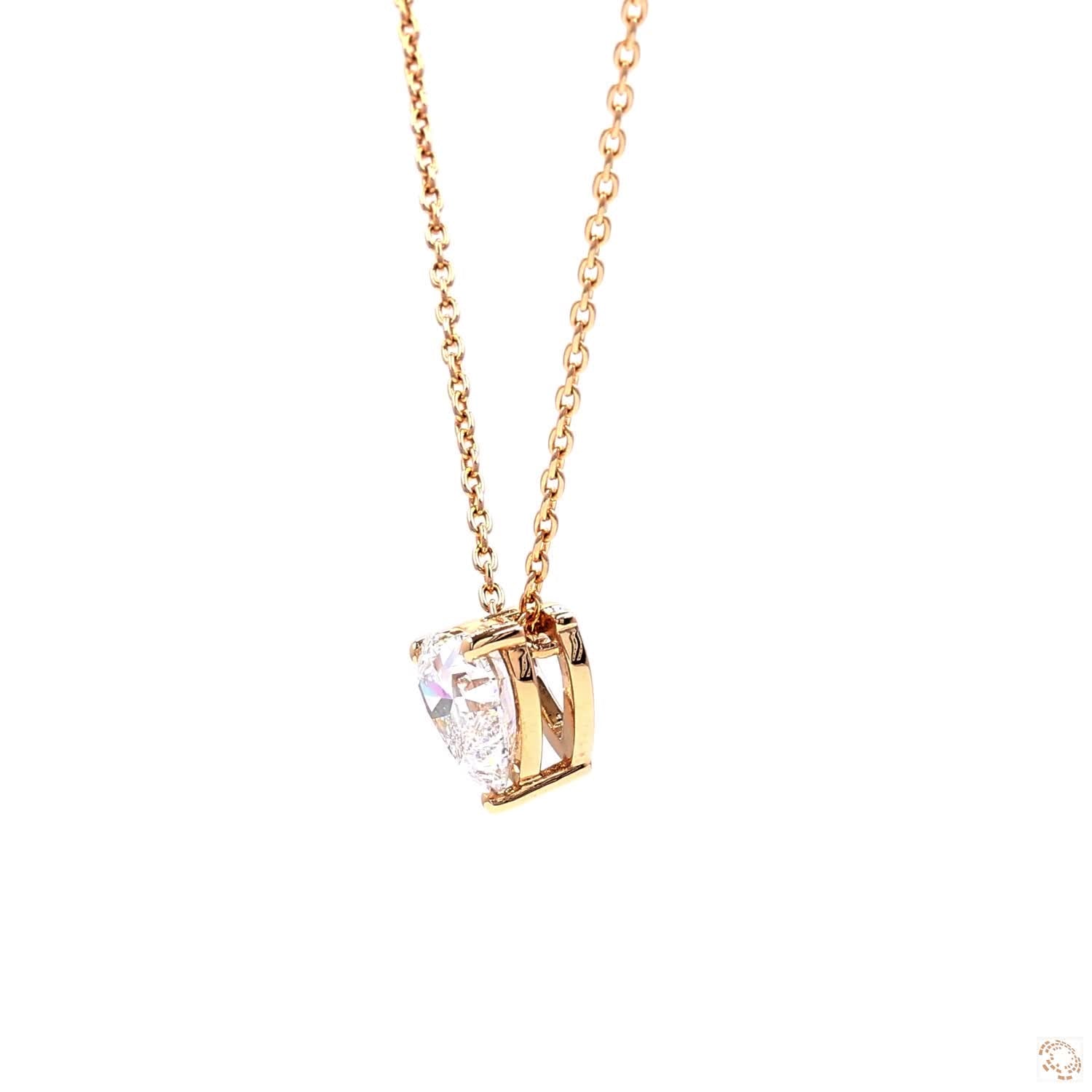 Heart Shape Diamond Pendant (1.25 ct. per diamond)