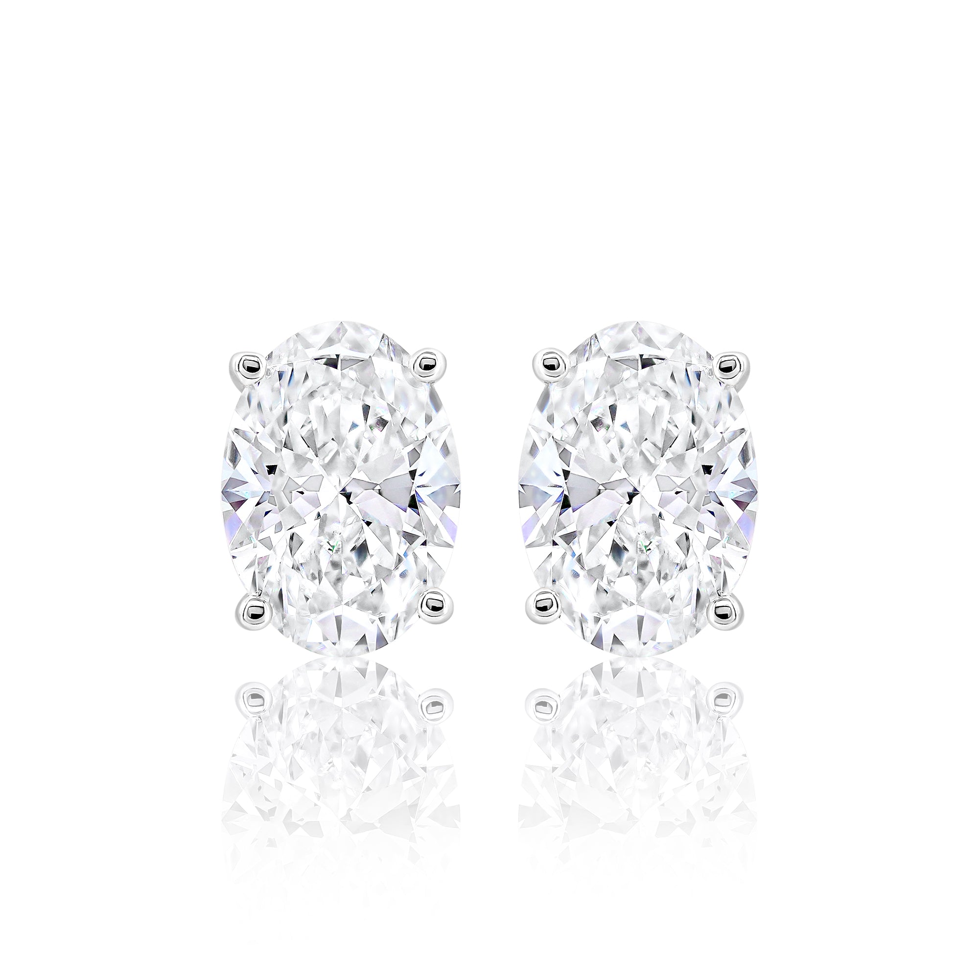 Oval Diamond Stud Earrings (0.8 ct. per diamond)
