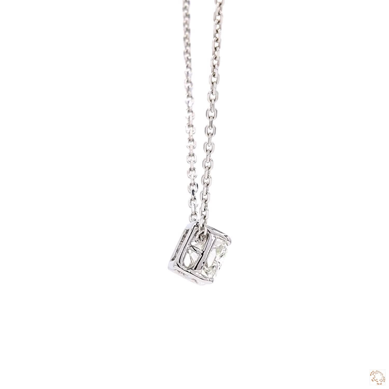 Radiant Shape Diamond Solitaire Pendant