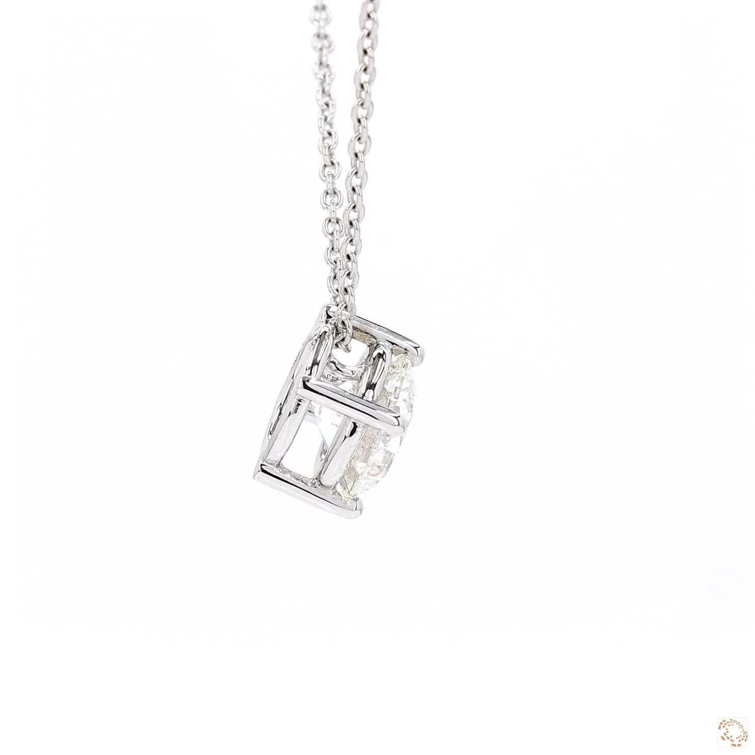 Round Shape Diamond Solitaire Pendant (1.59 ct. per diamond)