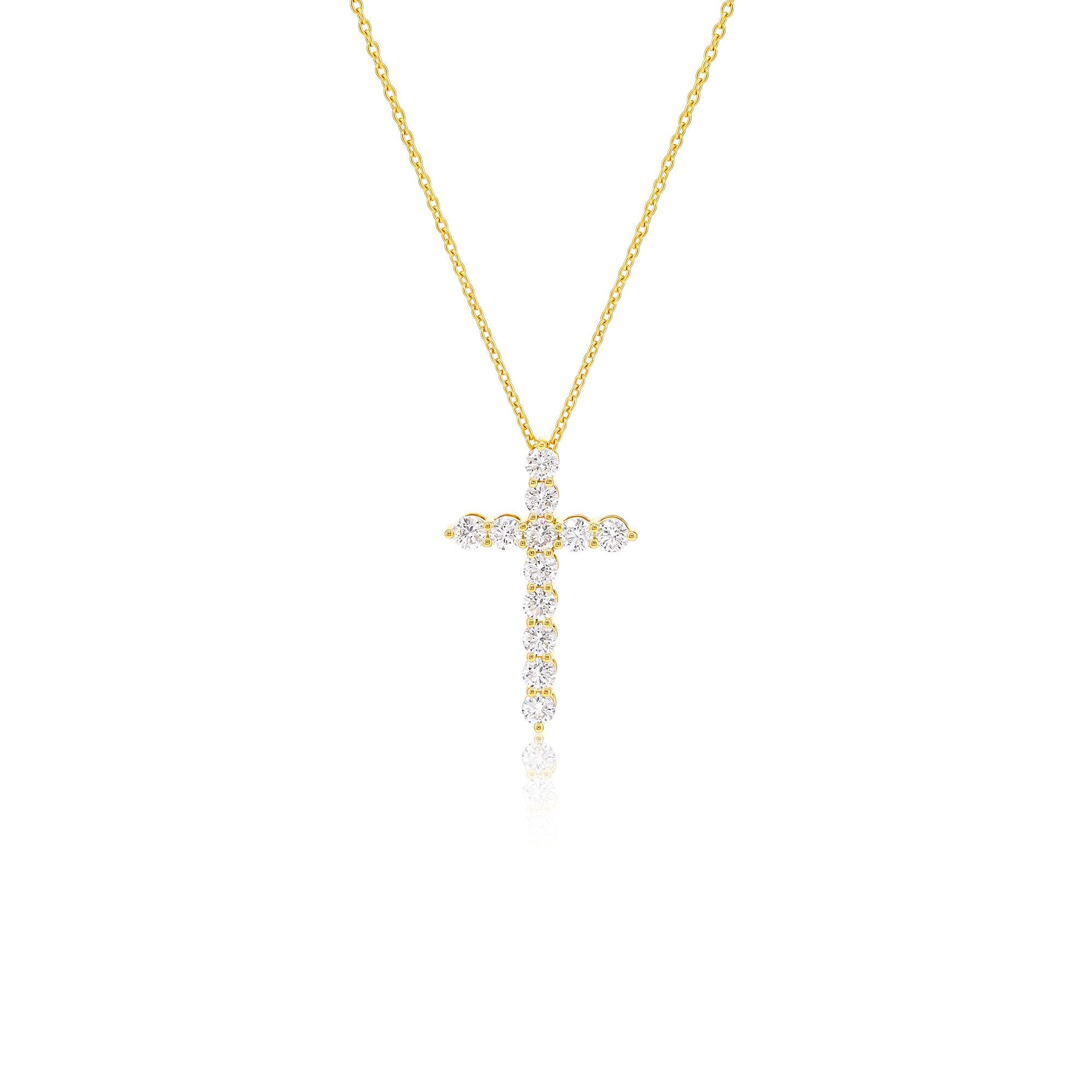 Diamond Cross Pendant (1.36 ct. per diamond)