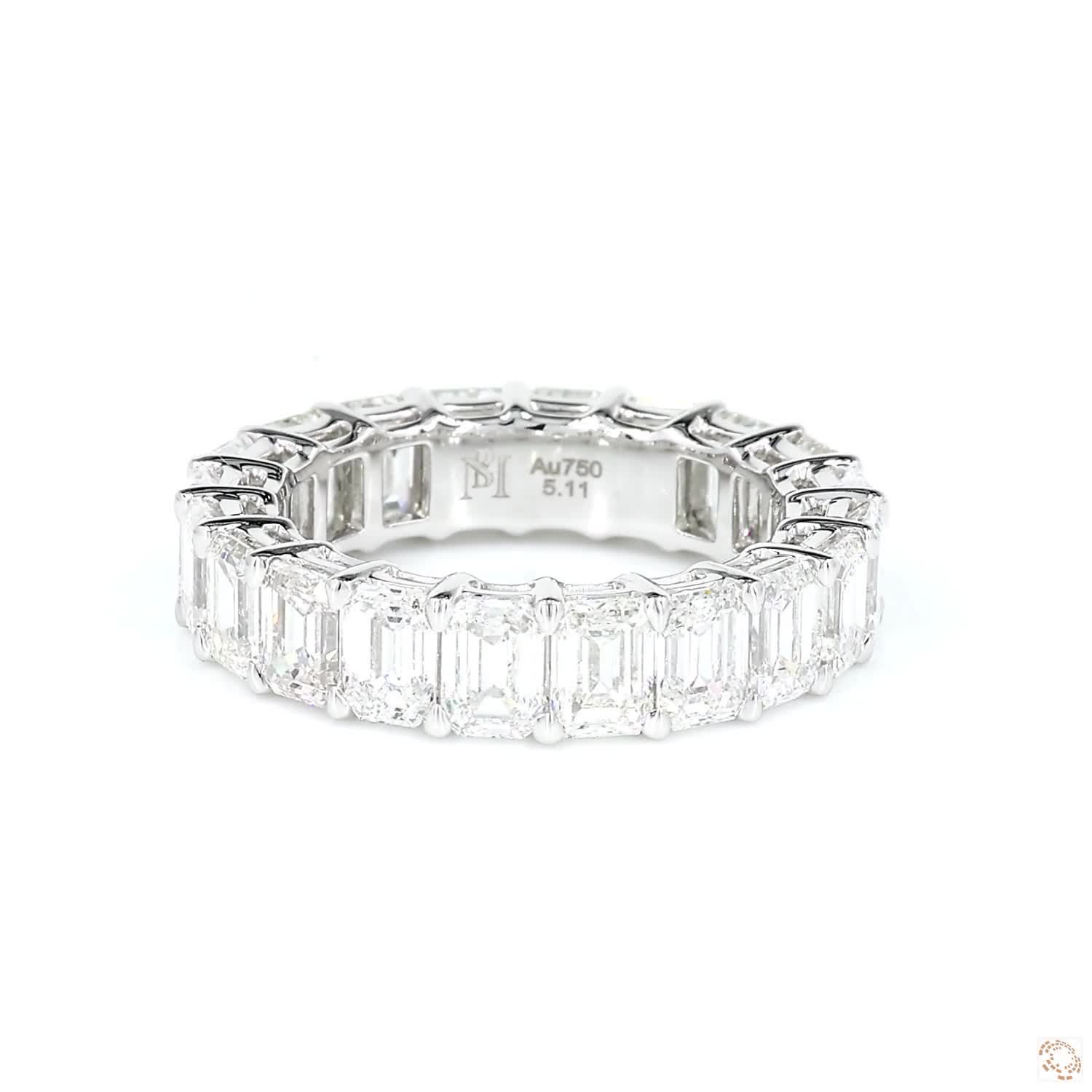 Emerald Shared Prong Eternity Diamond Band (0.25 ct per diamond)