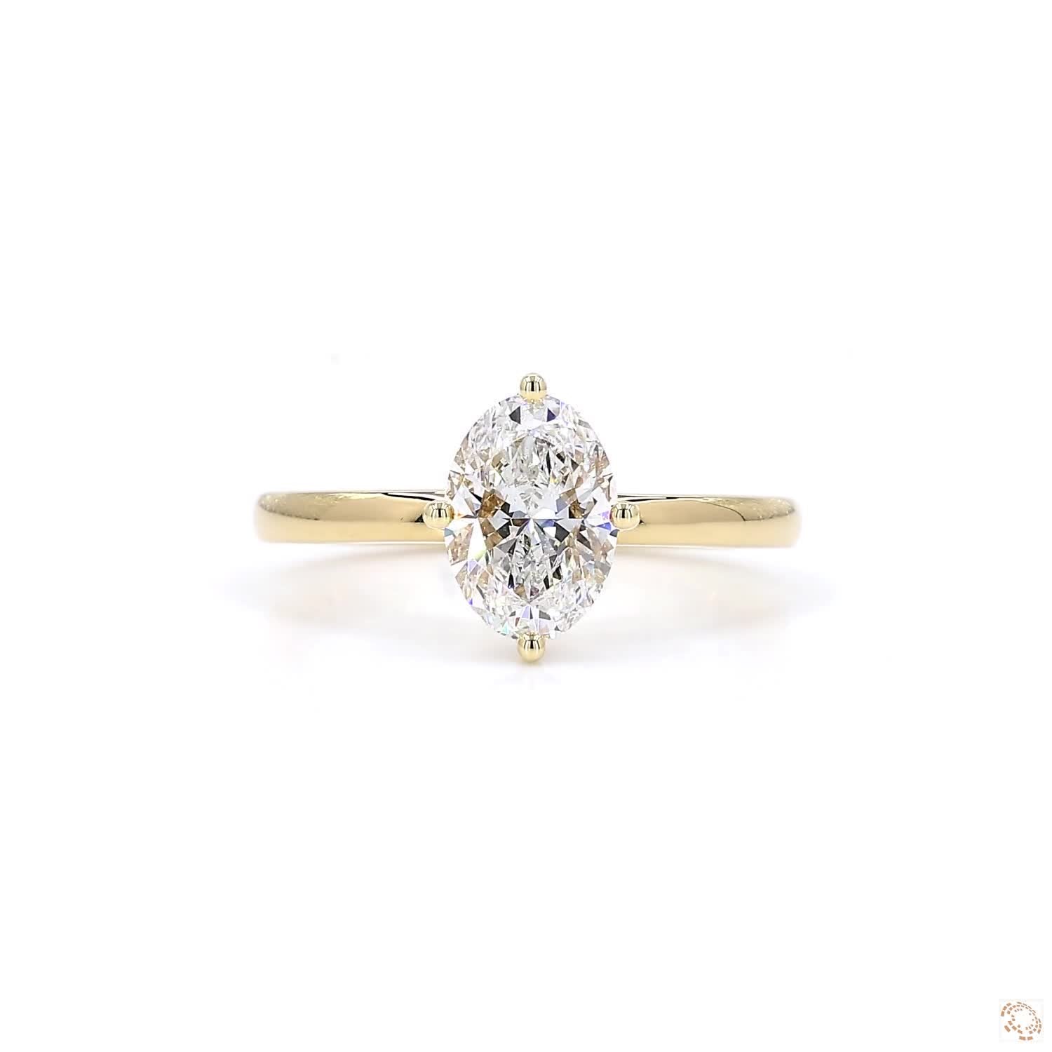 Oval Diamond & Hidden Halo Engagement Ring
