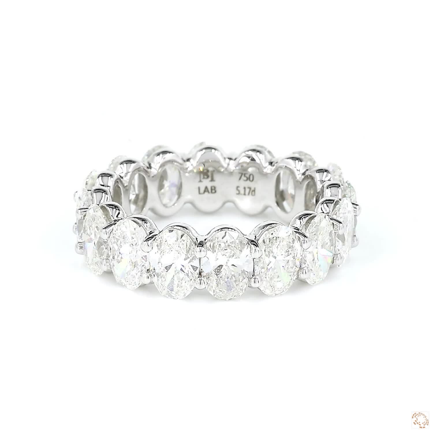 Oval Shape Diamond Eternity Band (0.30 per diamond)