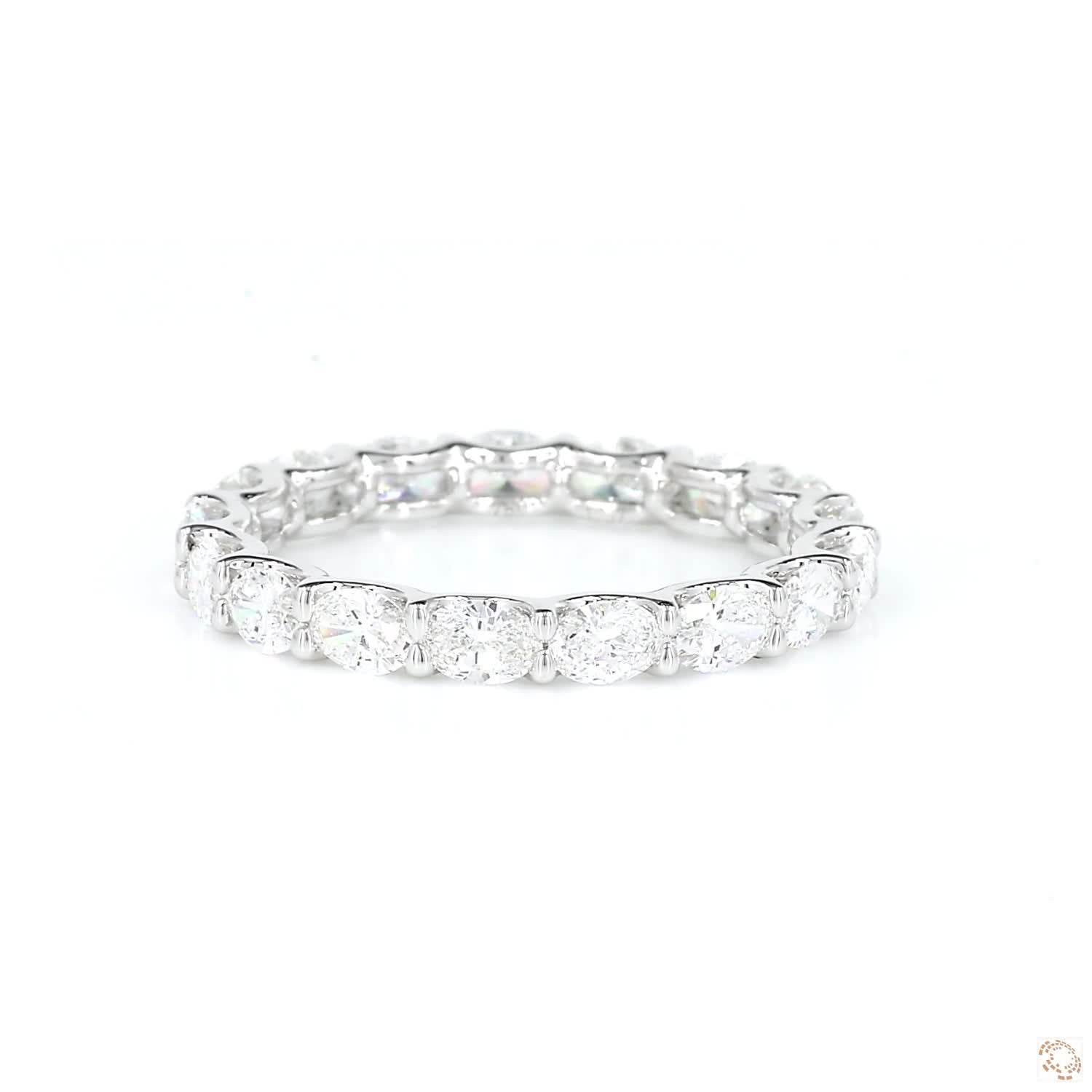 East West Oval Diamond Eternity Band (0.1 ct. per diamond)