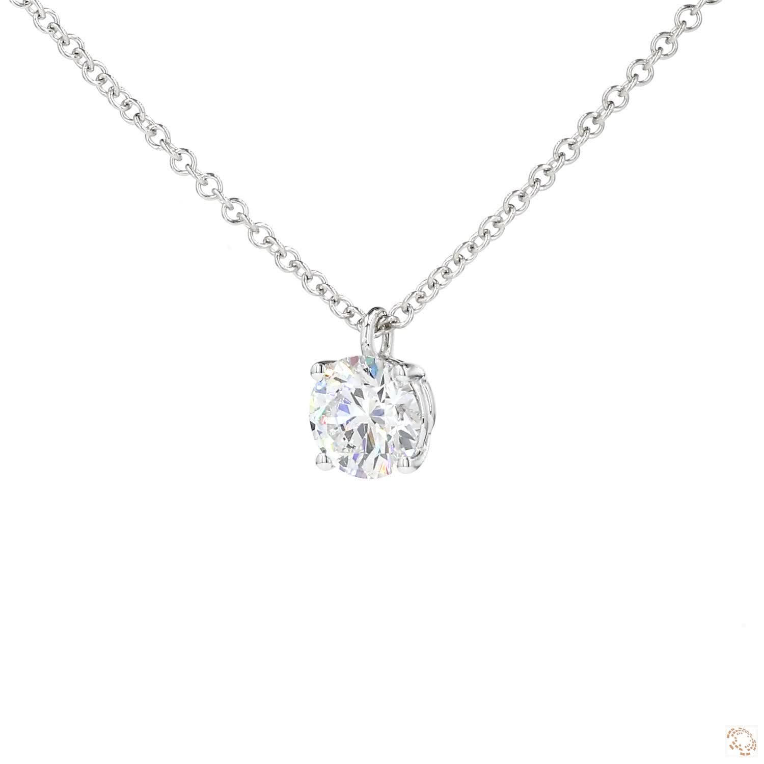 Round Diamond Solitaire Pendant (0.63 ct. per diamond)