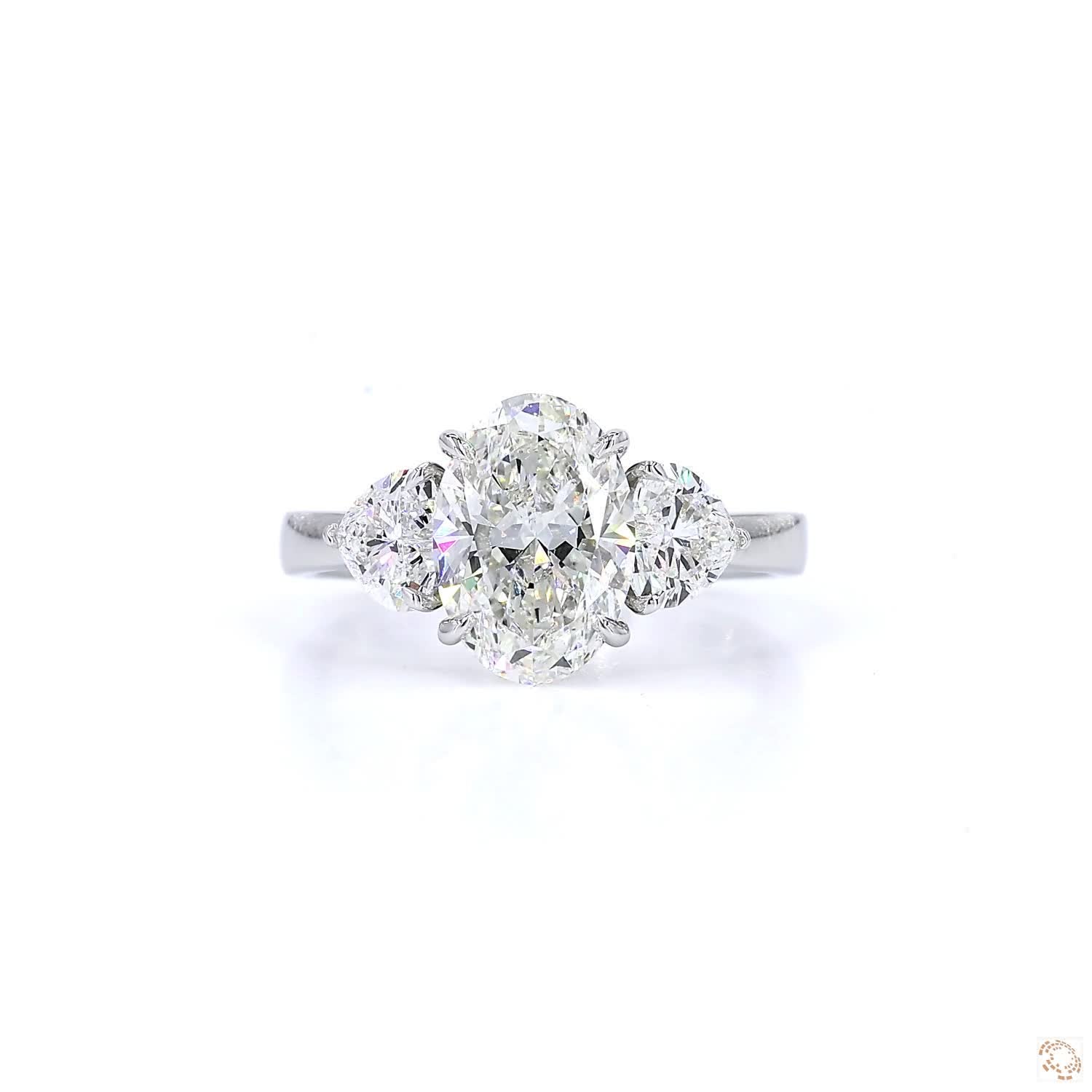 Oval & Heart Shape Diamond Ring (2ct main diamond)